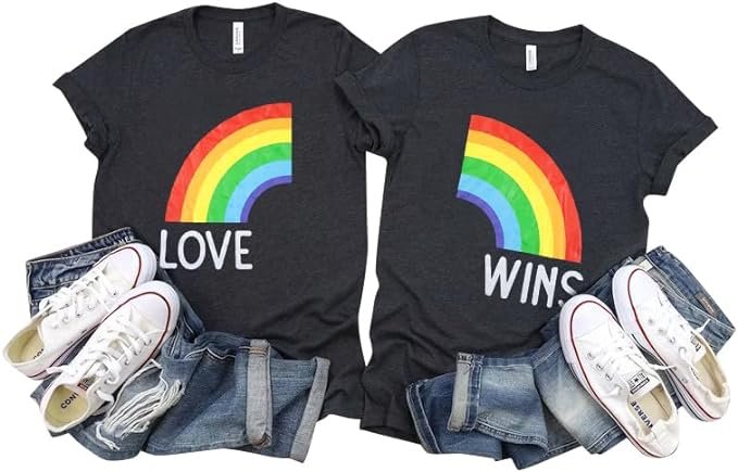Pride Shirt Women Love Wins Lesbian Couple T-Shirt Rainbow Graphic Tee LGBT Equality Shirts Casual Short Sleeve Tops .jpg