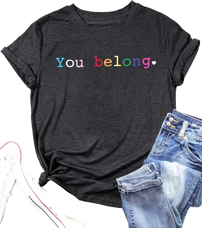 Pride Shirt for Women LGBT Equality Shirts Rainbow Casual Tshirt LGBTQ Print Tee Tops .jpg