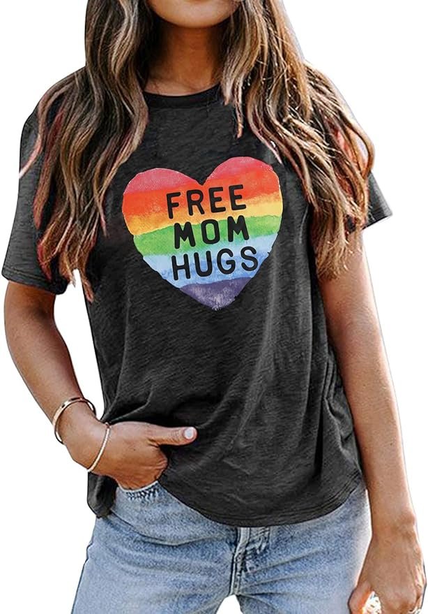 Ally Gay Pride Shirt Women Free Mom Hugs T-Shirt Rainbow Heart Shirt LGBTQ Pride Shirt Rainbow Flag Tee Proud Ally Shirts .jpg