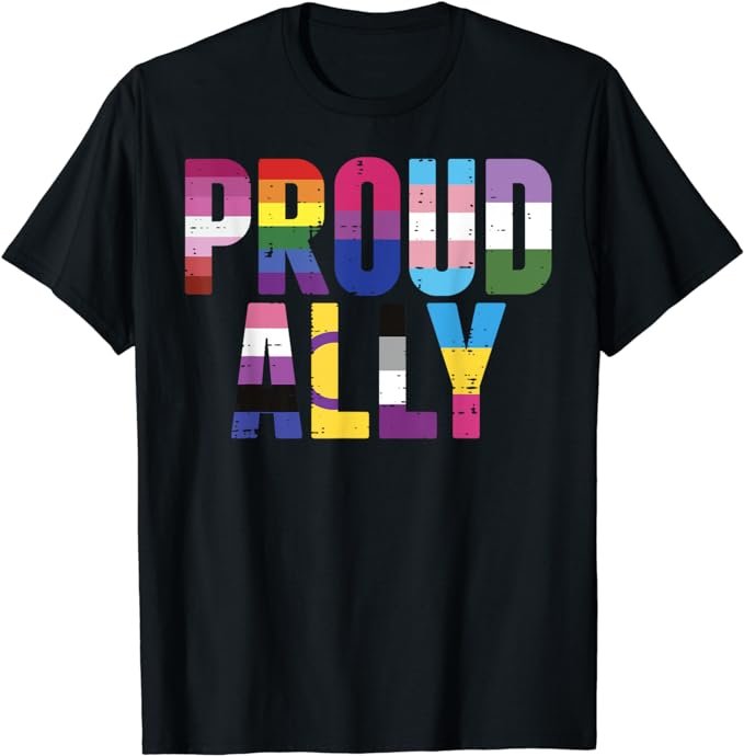 Proud Ally LGBTQ Lesbian Gay Bisexual Trans Pan Queer Gift T-Shirt .jpeg