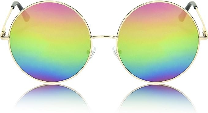 SUNNYPRO Super Oversized Round Sunglasses HUGE Hippie Color Lens Retro Circle Glasses .jpg