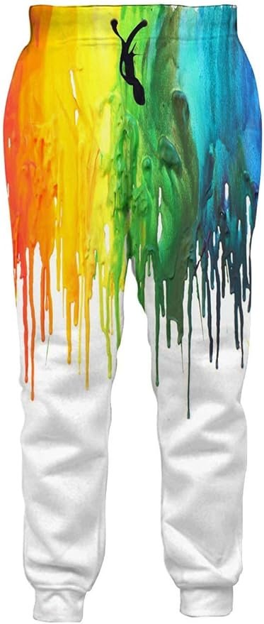 Loveternal 80s Pants for Men 3D Print Melting Gay Pride Rainbow Pants Festival Funny Big Sweatpants Joggers Sport Pants Casual Lounge Baggy Sweatpants XL.jpg