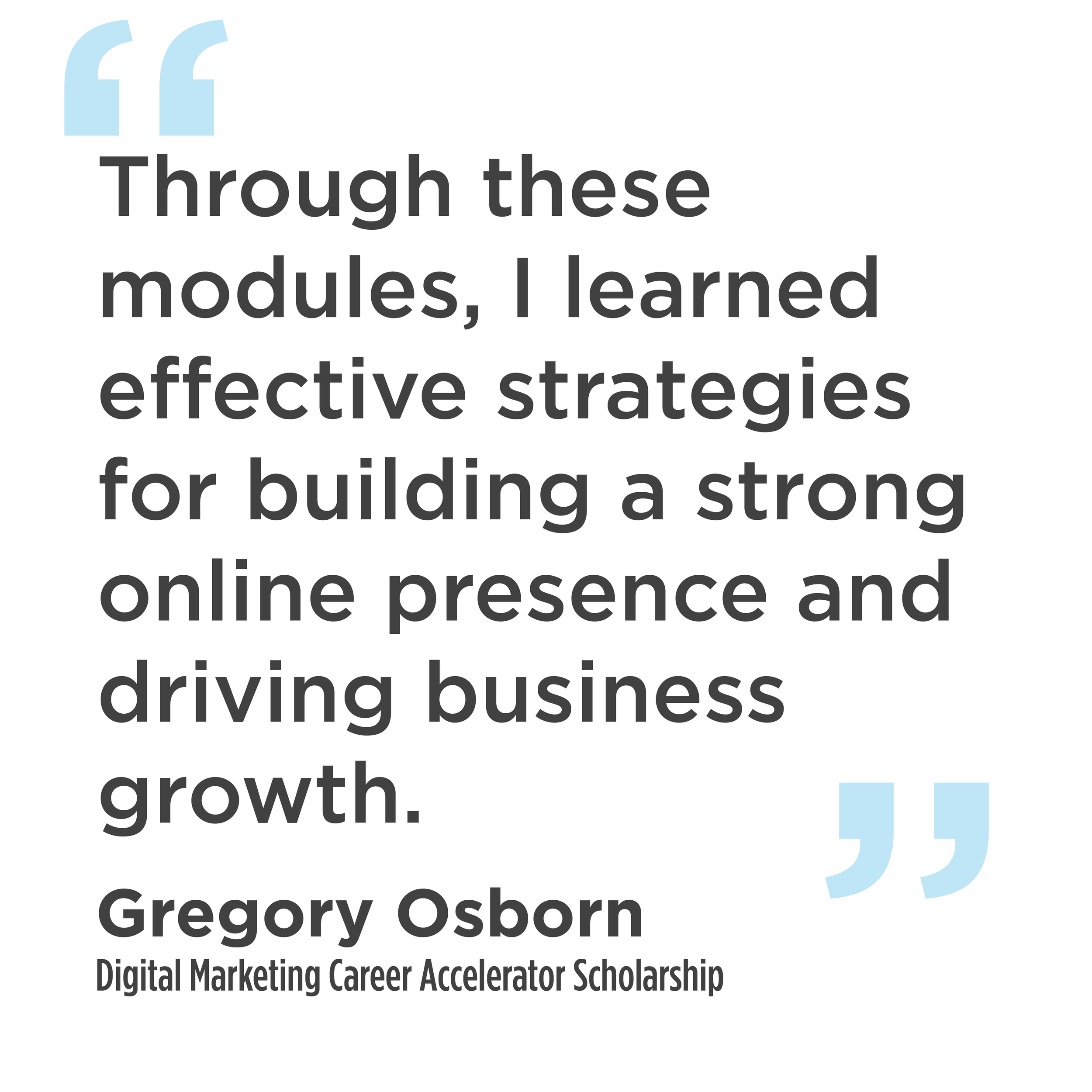 Greg Osborn Written Testimonial