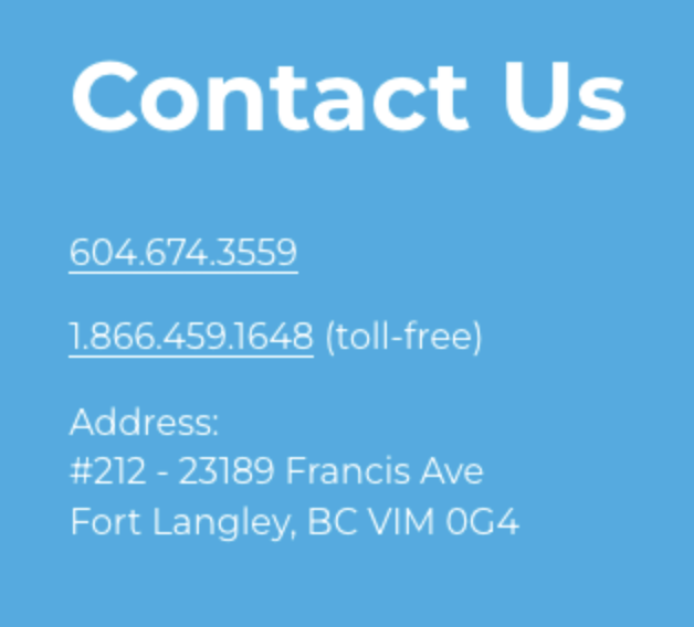 A screenshot of Jelly Academy's contact information