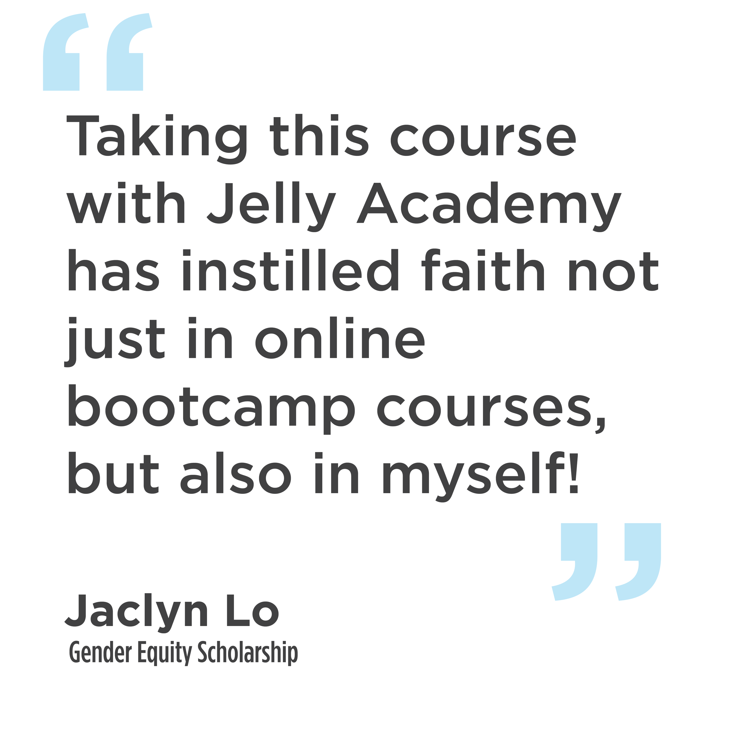 Jaclyn Lo Written Testimonial