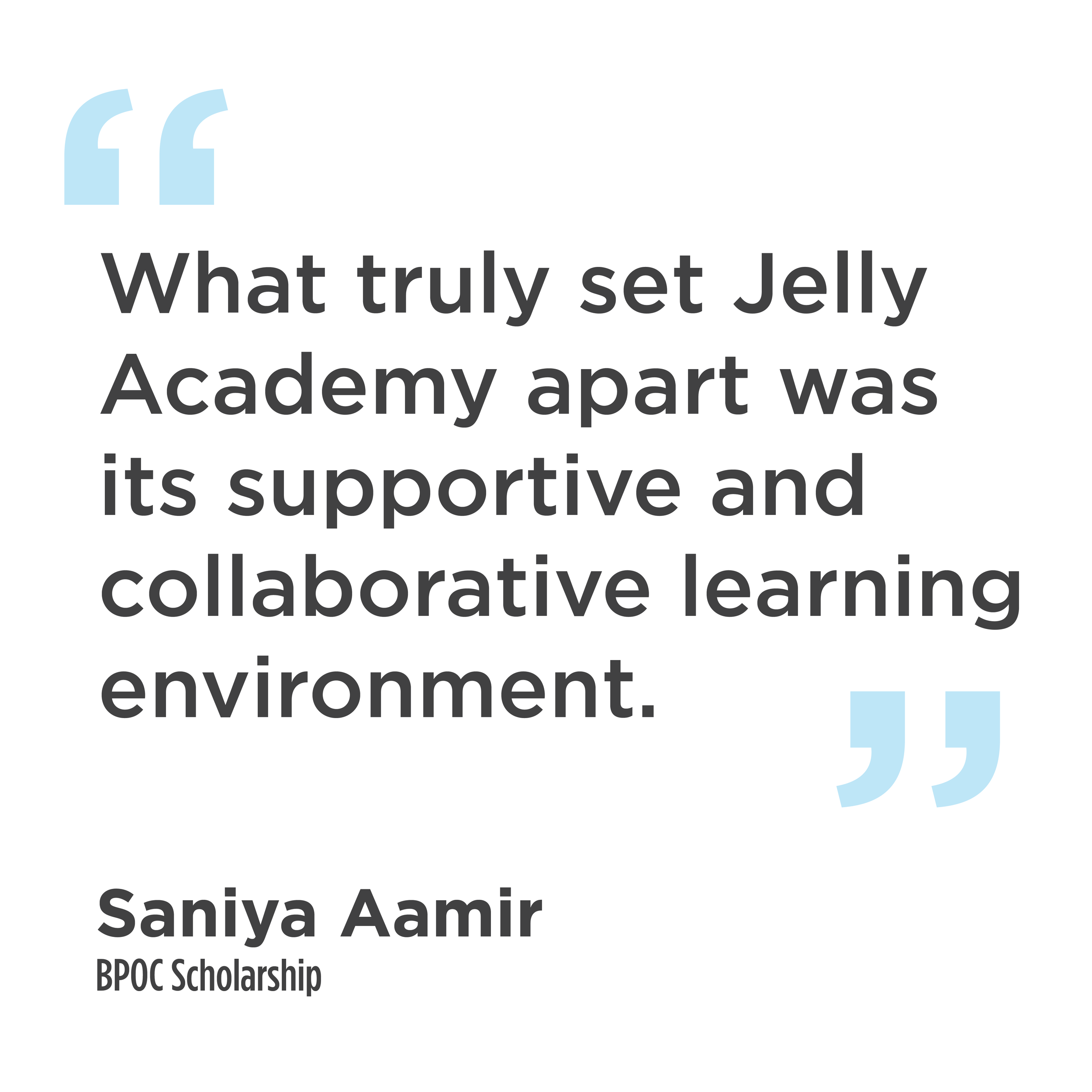 Saniya Aamir Written Testimonial