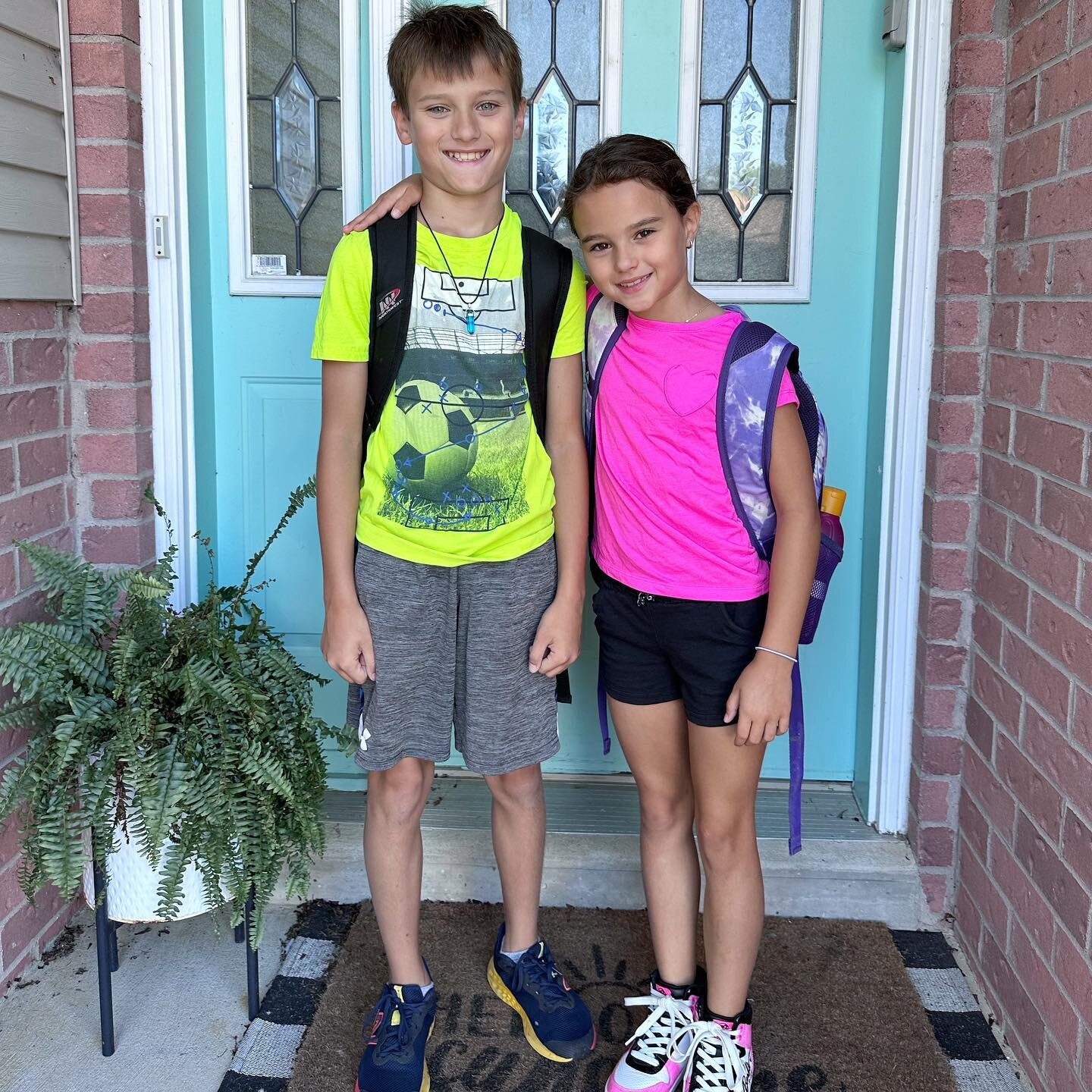 who else wasn&rsquo;t ready for summer to end? 😭 they were excited to get back though! grades 6 + 3 for these kiddos ✏️