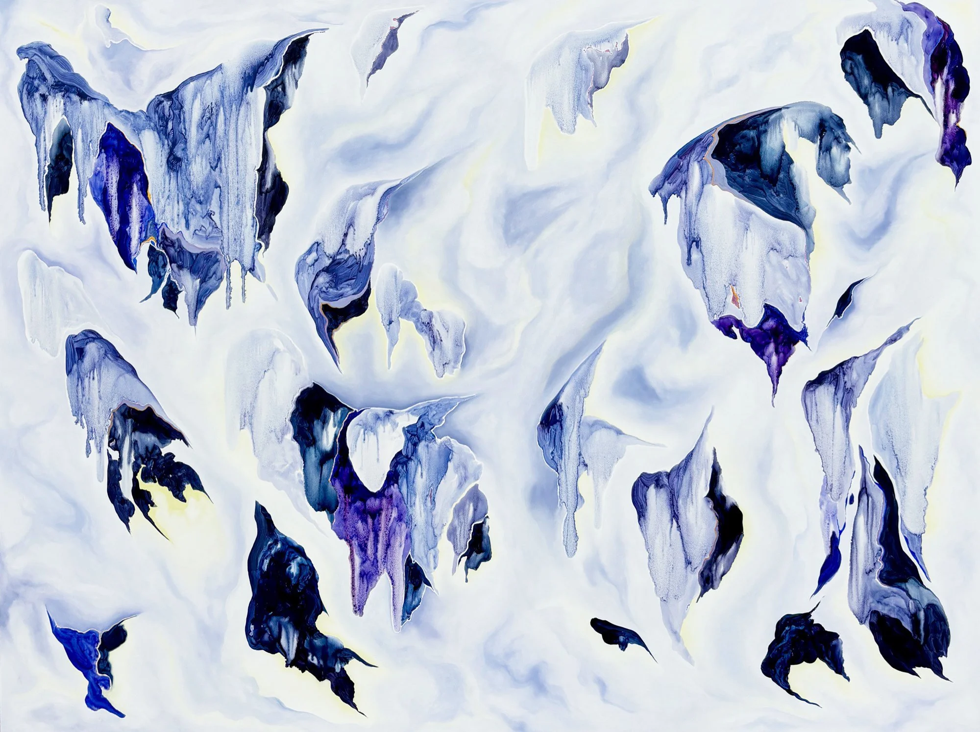 Mary SHAH 
 Graceland Nocturne (Night Movers) , 2024 
Oil on panel 
36 x 48 inches