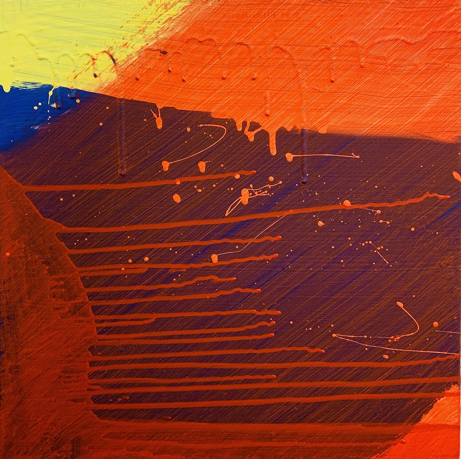 Cat BALCO  
  Primary Triangles,   2019  
Acrylic on Canvas  
18 x 18 inches