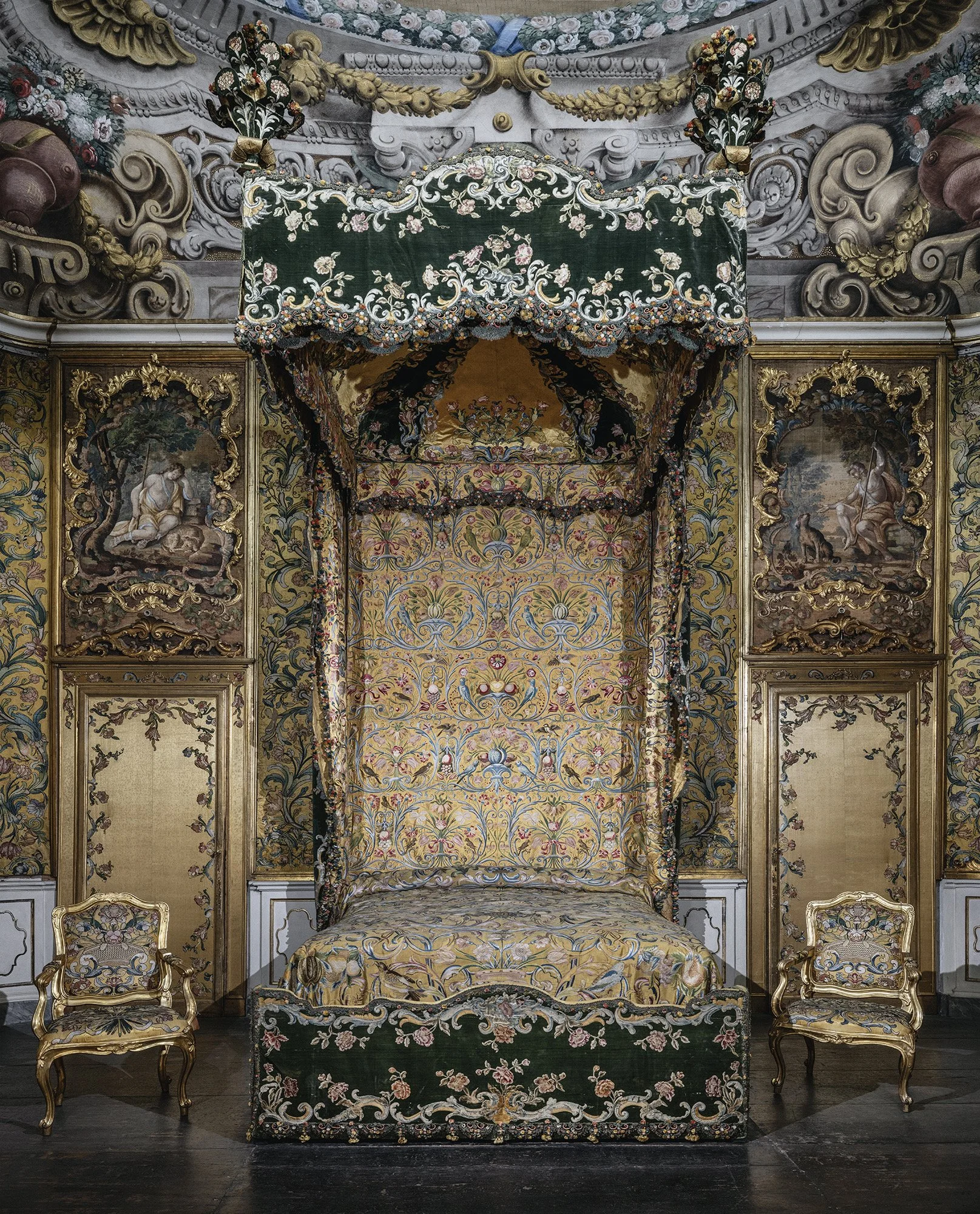 David LEVENTI 
 Alcove Bedchamber, Palazzo Mansi, Lucca, Italy , 2026 
Edition 1 of 8 
Digital chromogenic print 
60 x 50 inches (152.4 x 127 cm) Image 
RWFA 20650 
Framed 