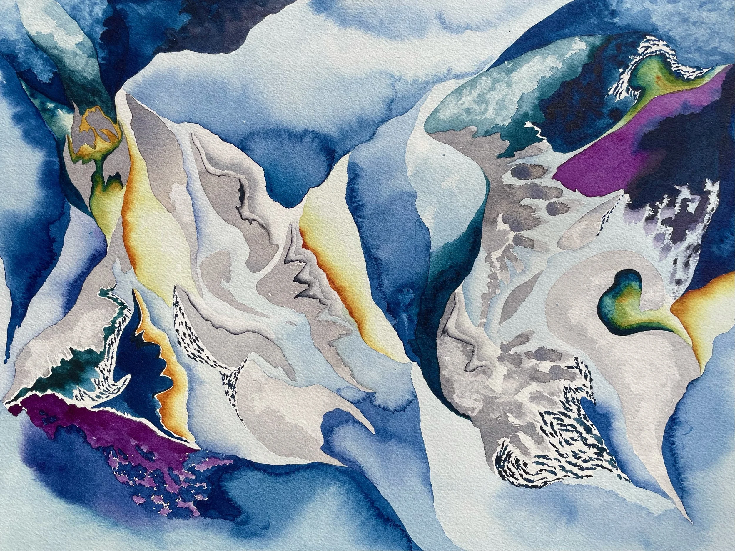 The Depths  2021 
Watercolor on paper 
12 x 16 inches