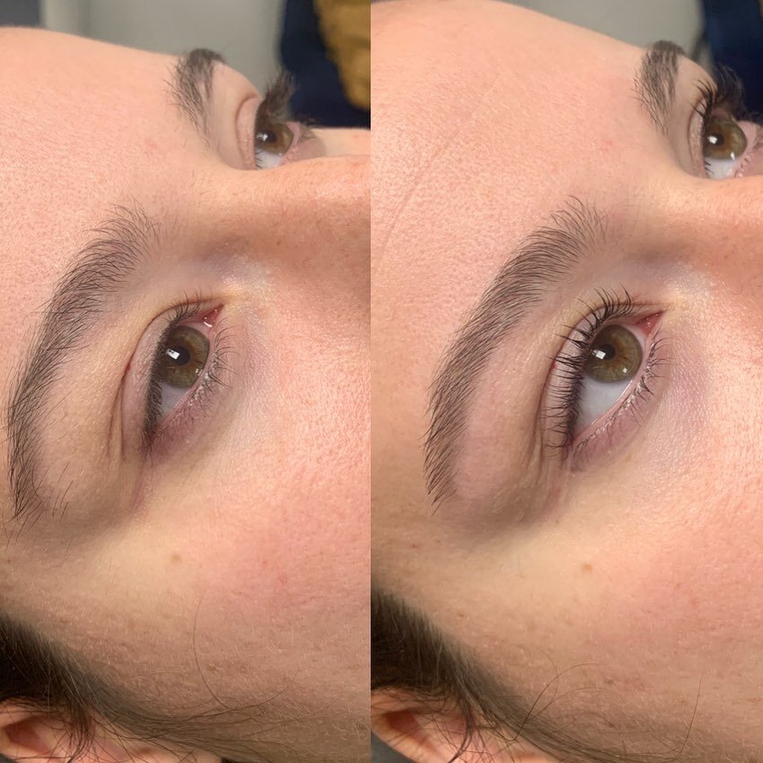 Brow threading &amp; Lash lift + tint for the anniversary weekend &hearts;️ 

#lashlift #browthreading #before #after #pittsburghsalons #pittsburgh #thefacelabpgh