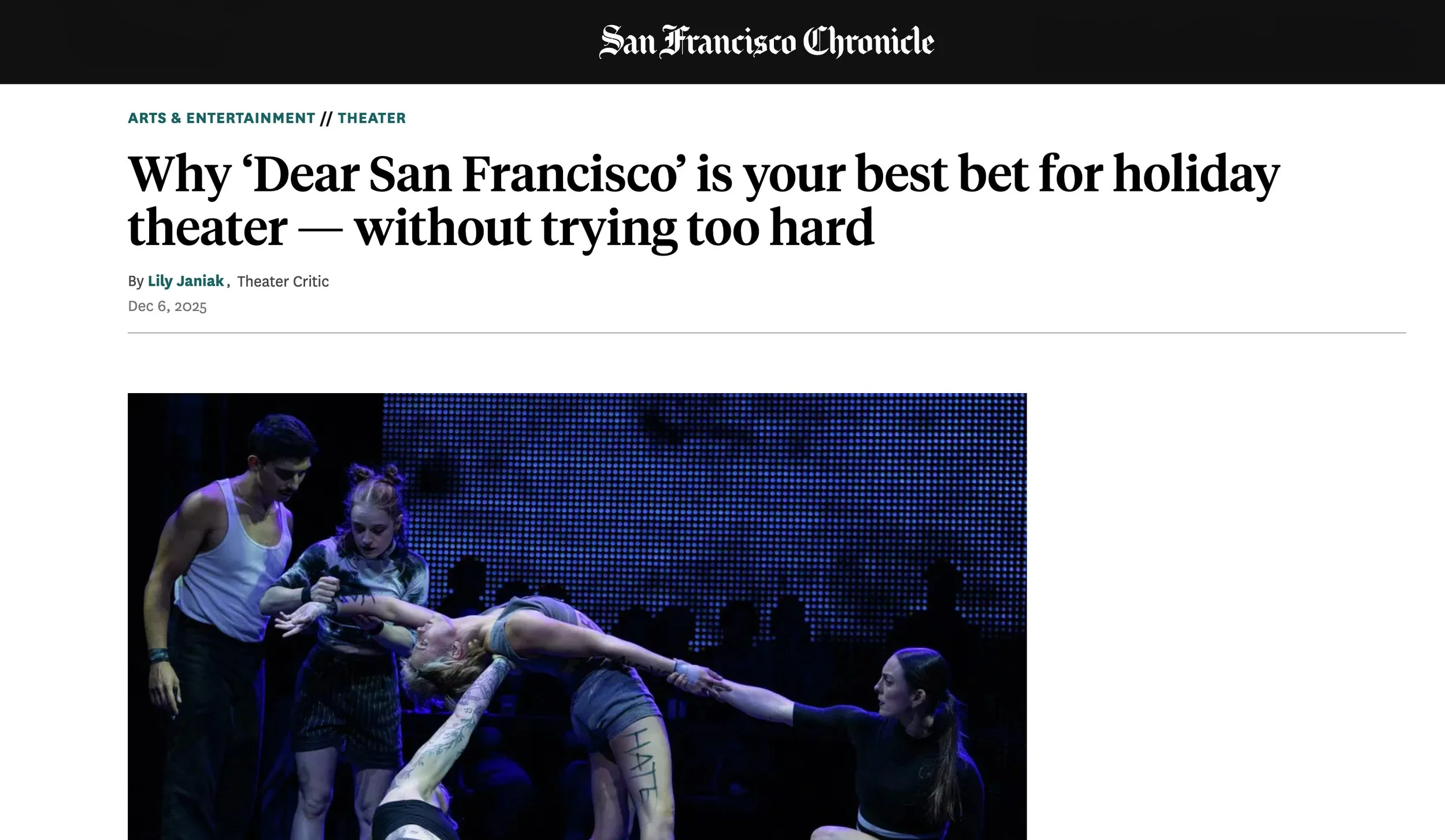 Why Dear San Francisco Is the Must-See Holiday Show in the Bay Area!