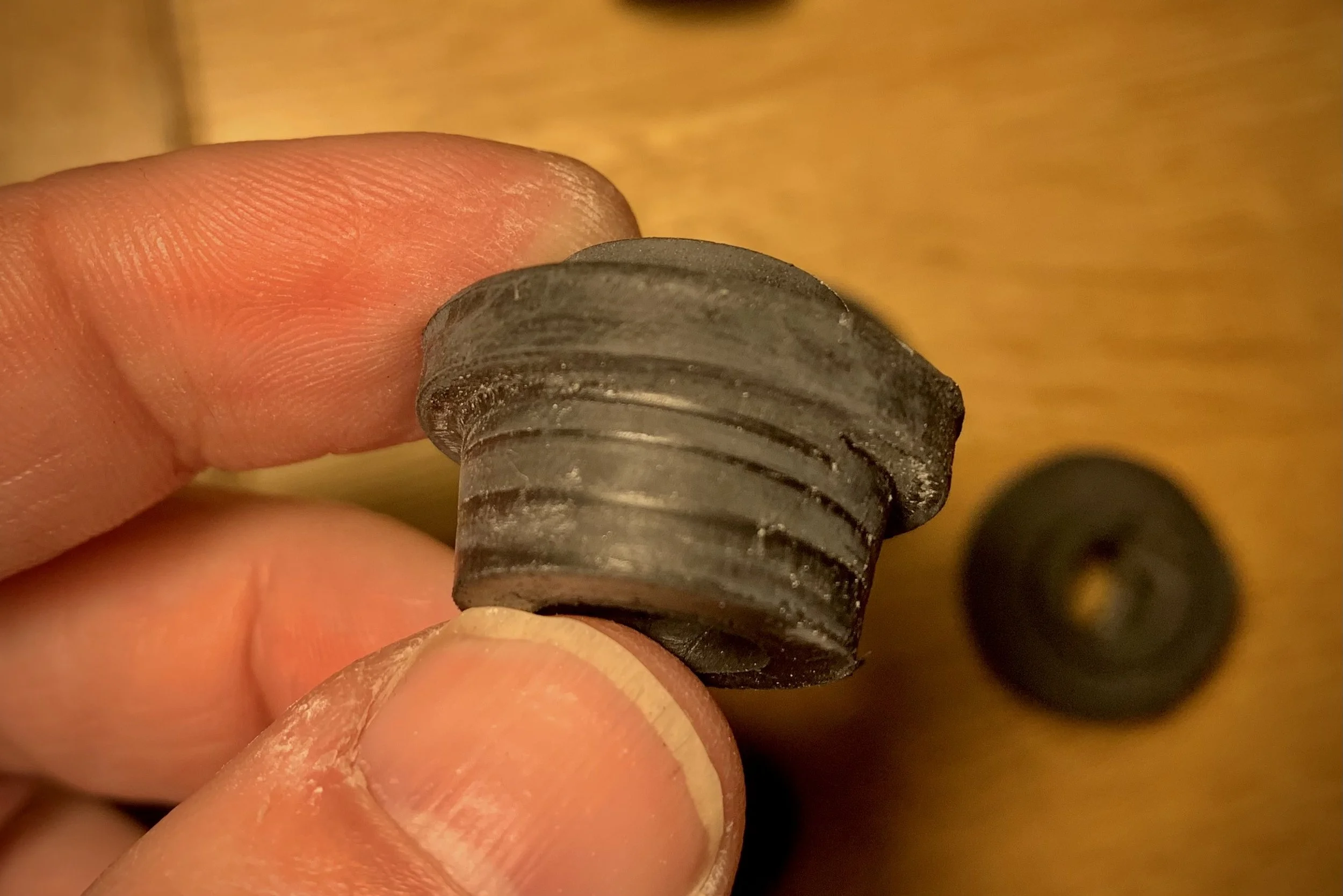 Collapsed suspension.