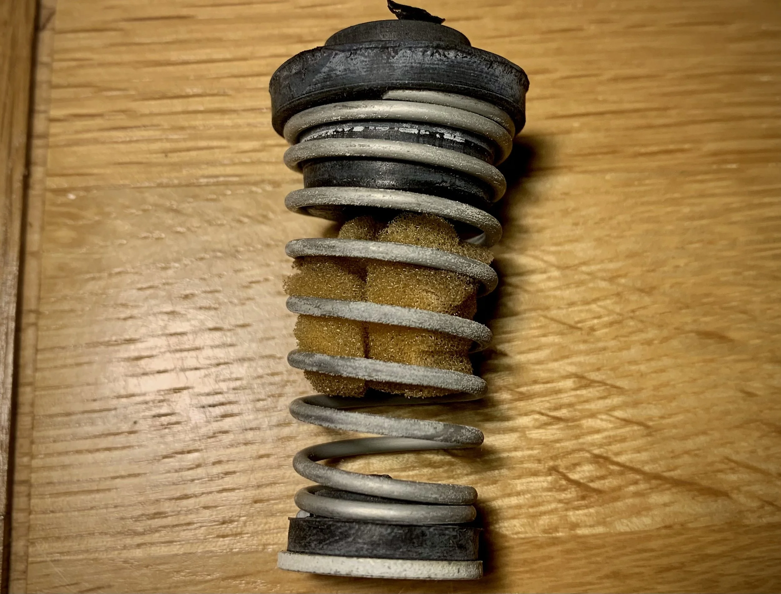 Collapsed suspension.