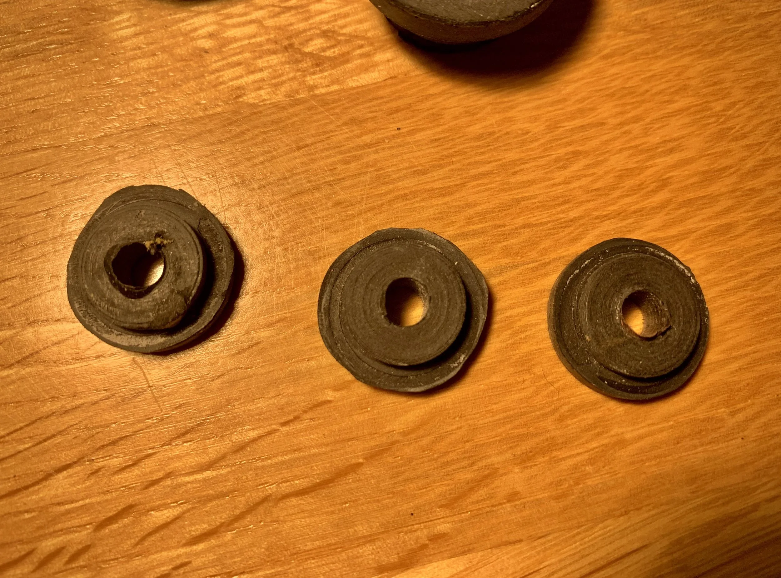 Collapsed suspension.