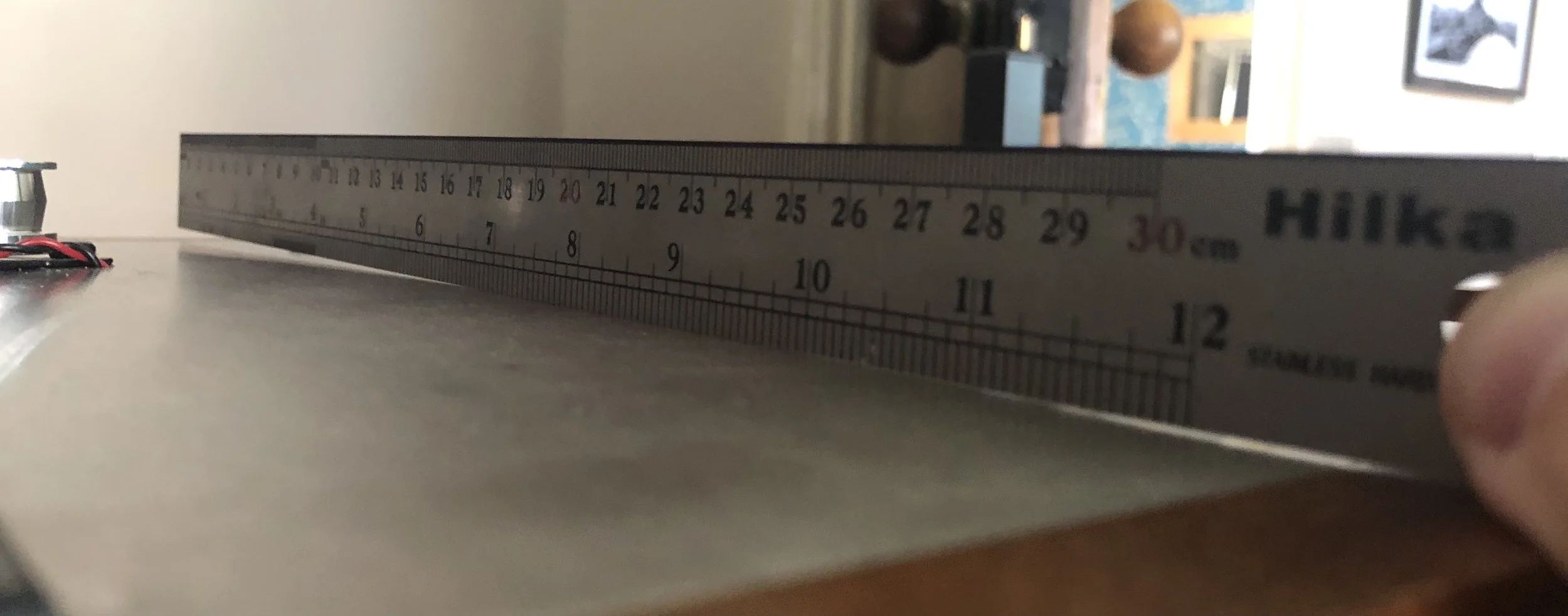 Identifying high and low spots of top plates.