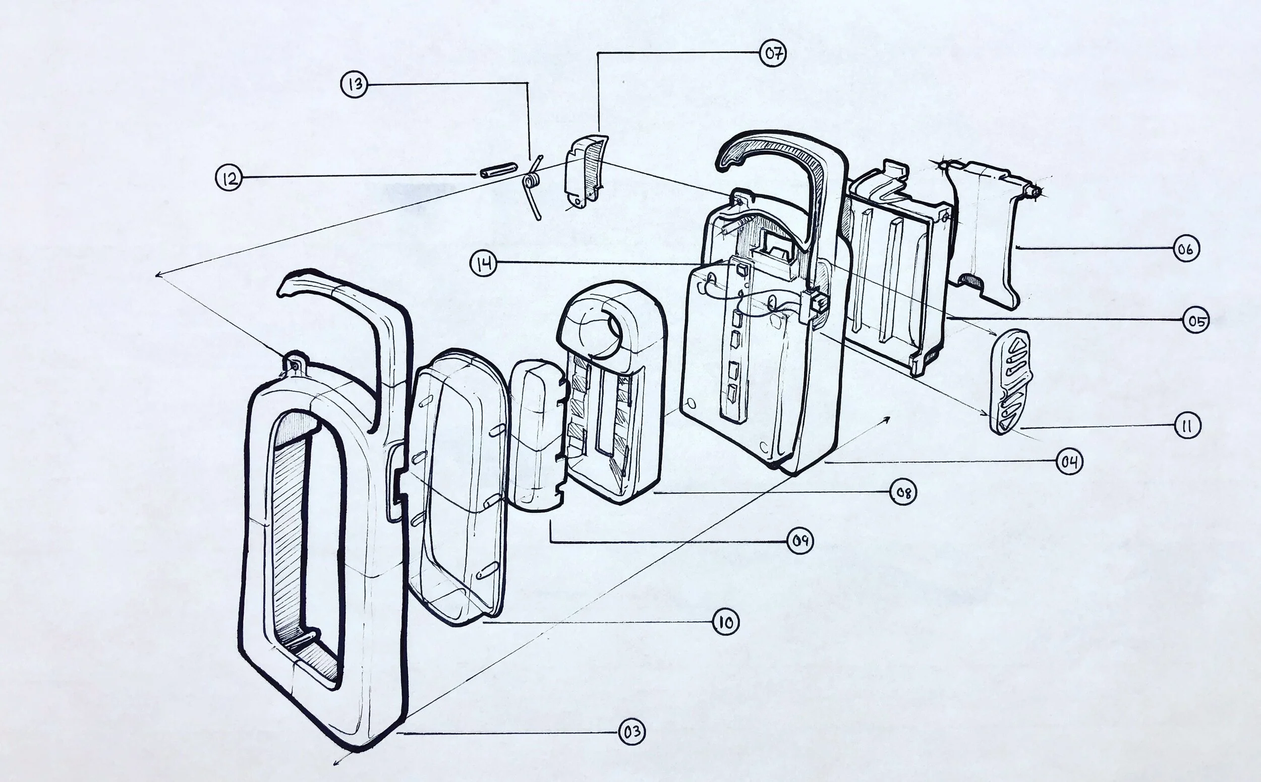 Exploded view analysis of a cheap camping lamp