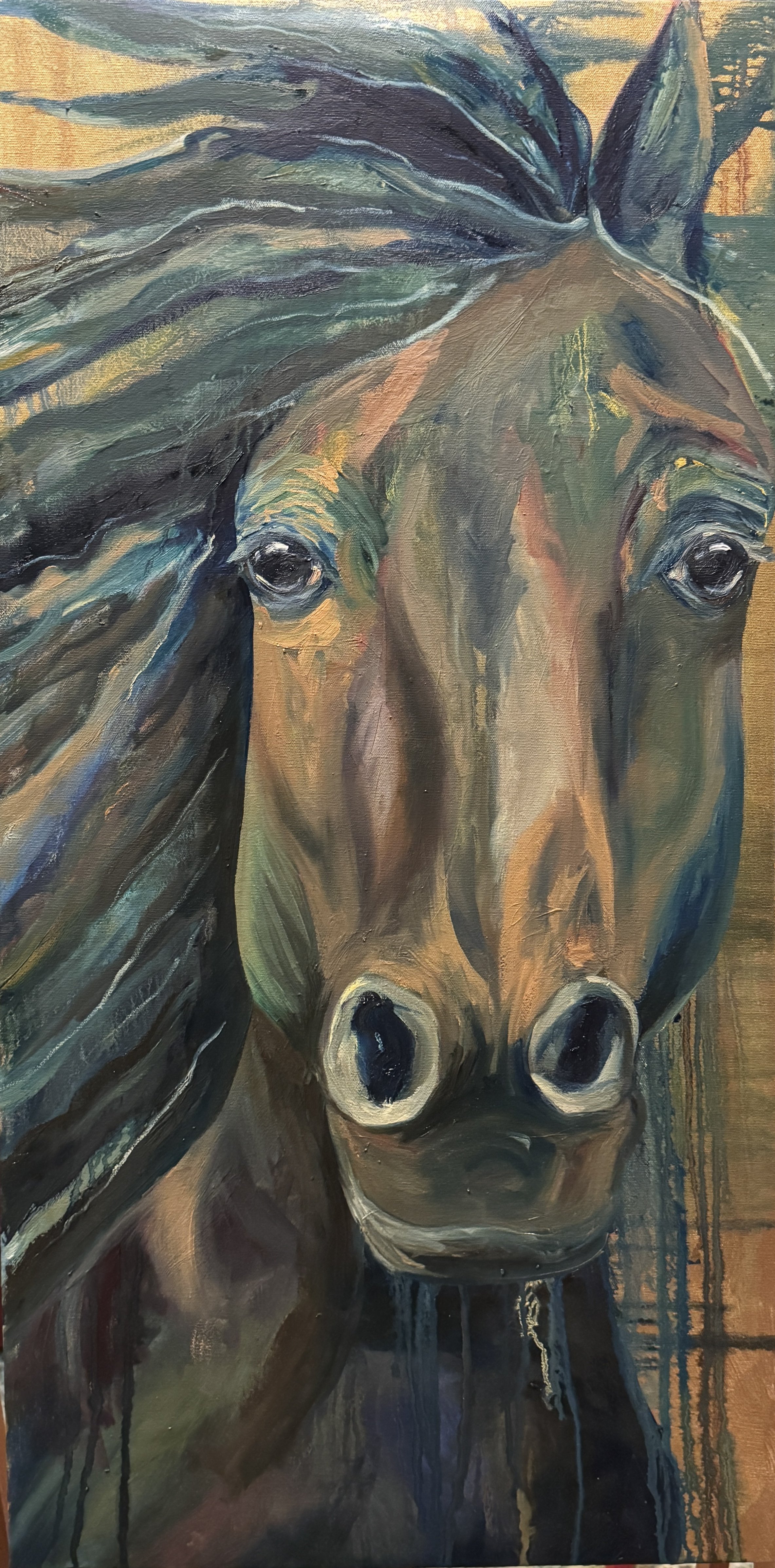Dark Handsome. Oil on Canvas. 18"x36". 2025. Privately Owned. 