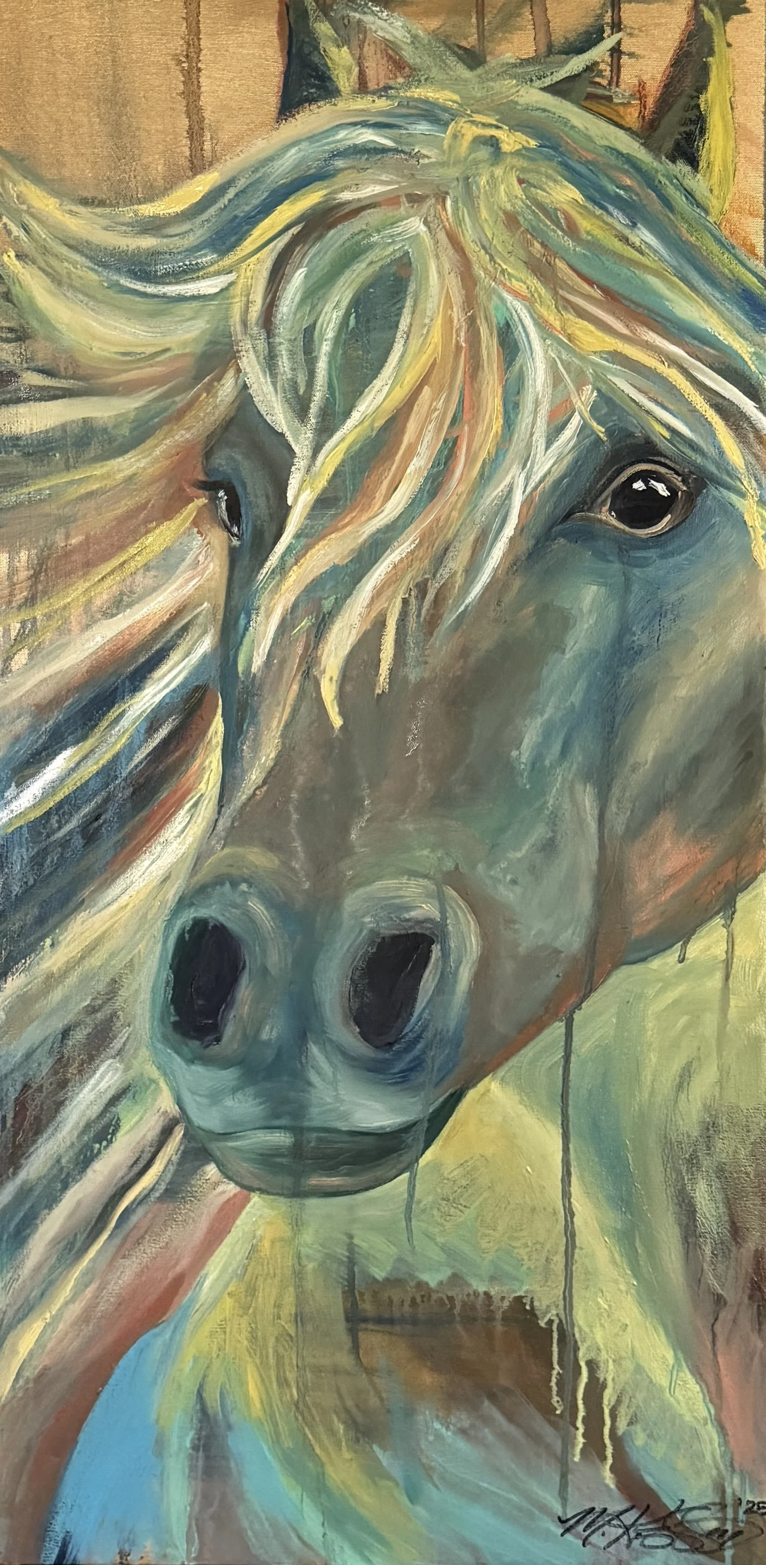 Starla. Oil on Canvas. 18"x36".  2025. Available for Purchase.