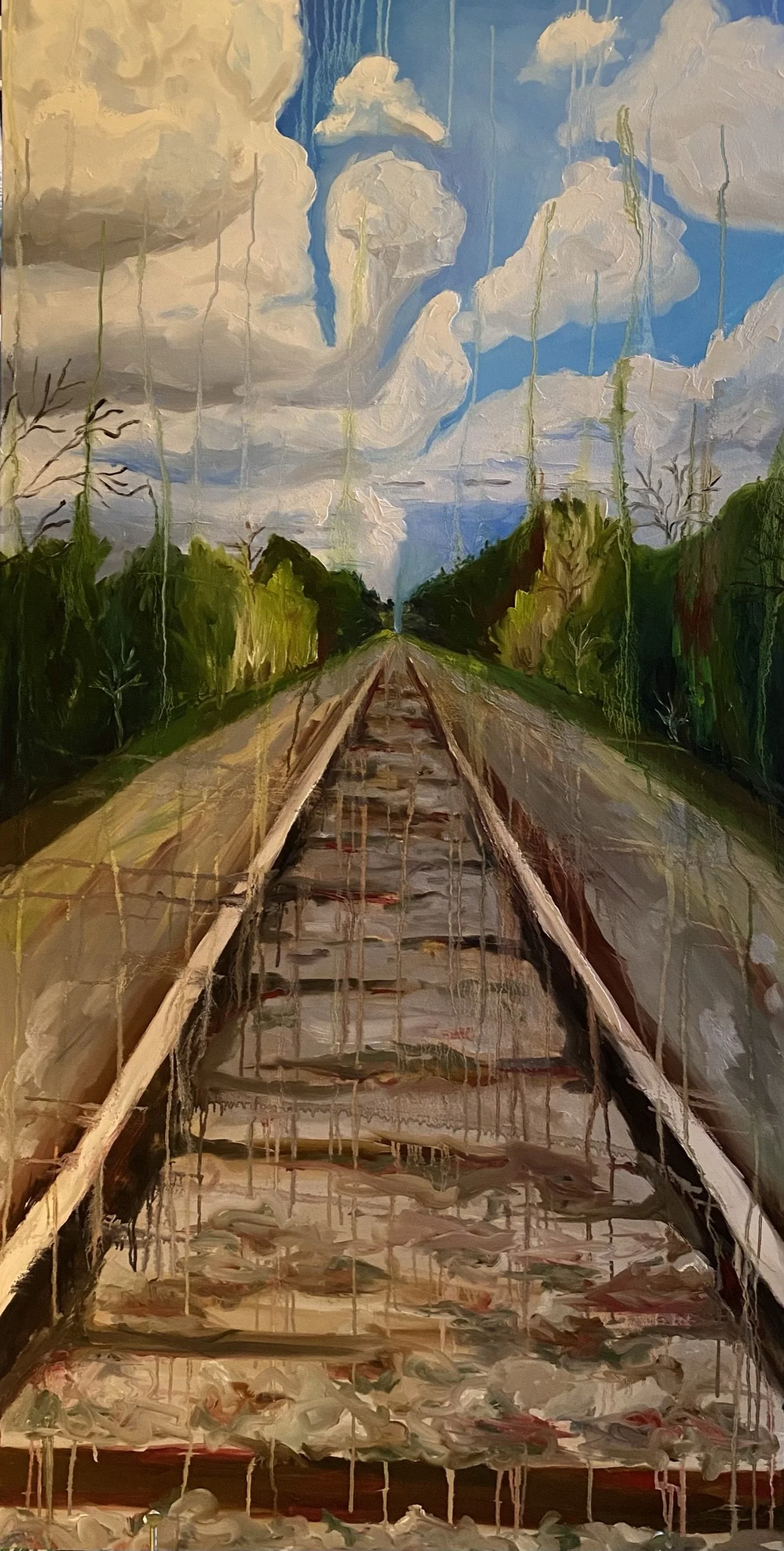 The Tracks. Oil on Canvas. 36"x72". Private Collection & Commission.