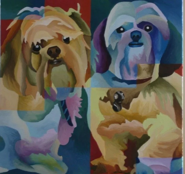 Fuzzy & Peaches. Oil on Canvas. Private Collection.