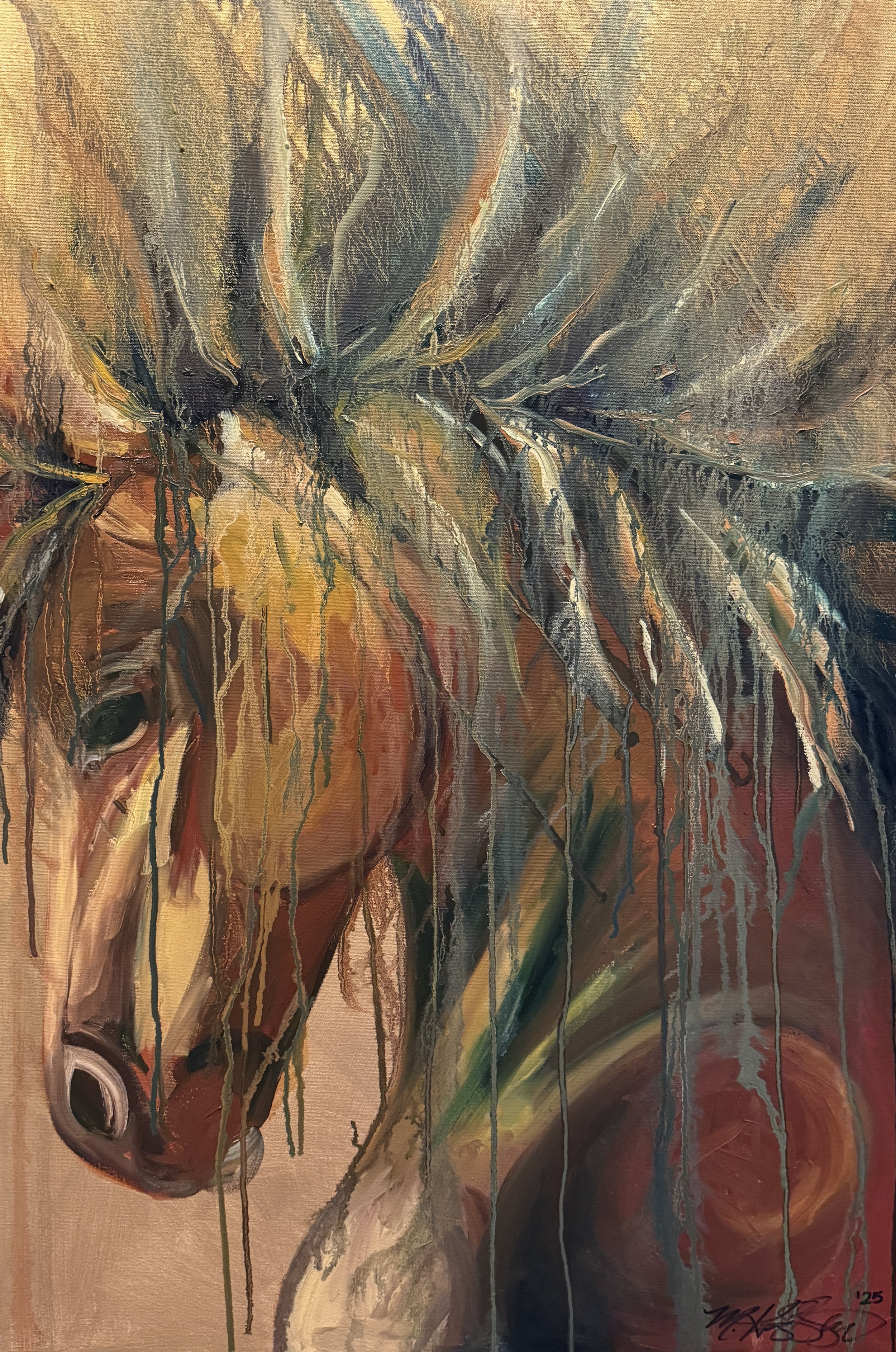 Trojan Horse part 1. Oil on Canvas. 24"x36". 2025. Privately Owned. 