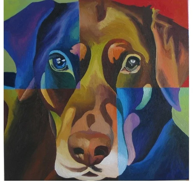 Marble Eyes. Oil on Canvas. 24"square. Private Collection. 