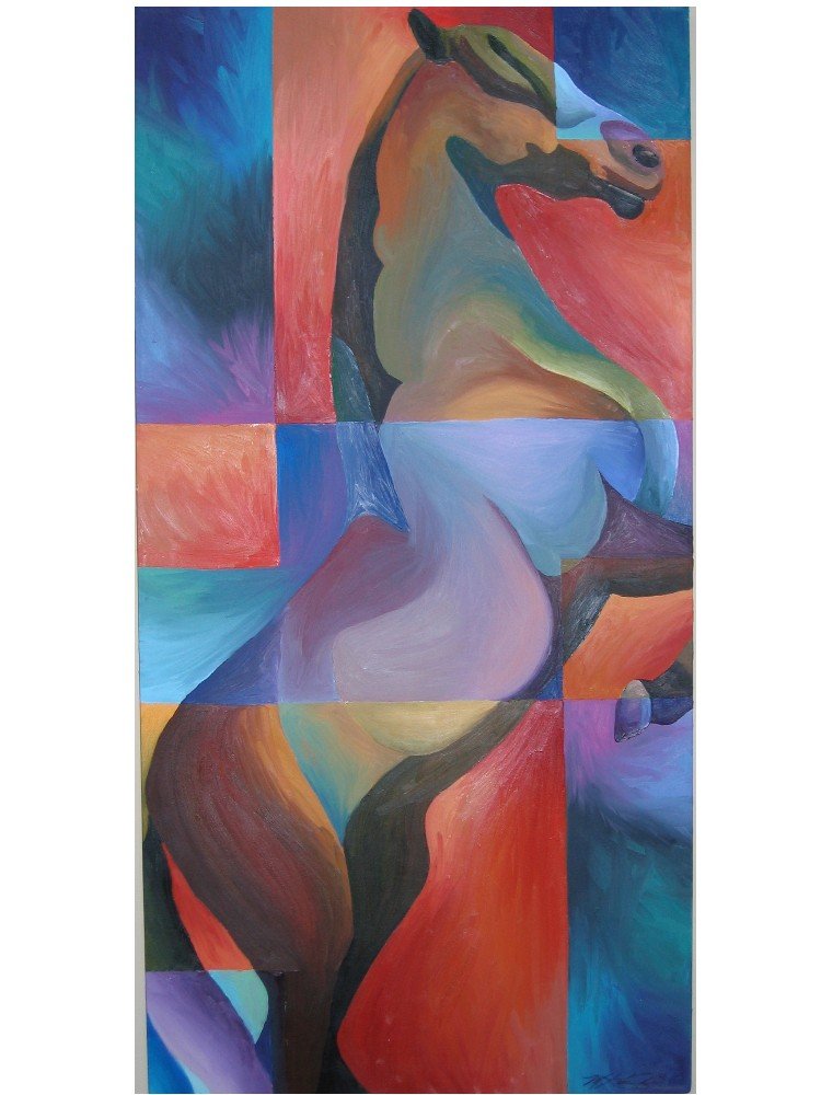 Stallion. Oil on Canvas. 24"x48". Private Collection. 