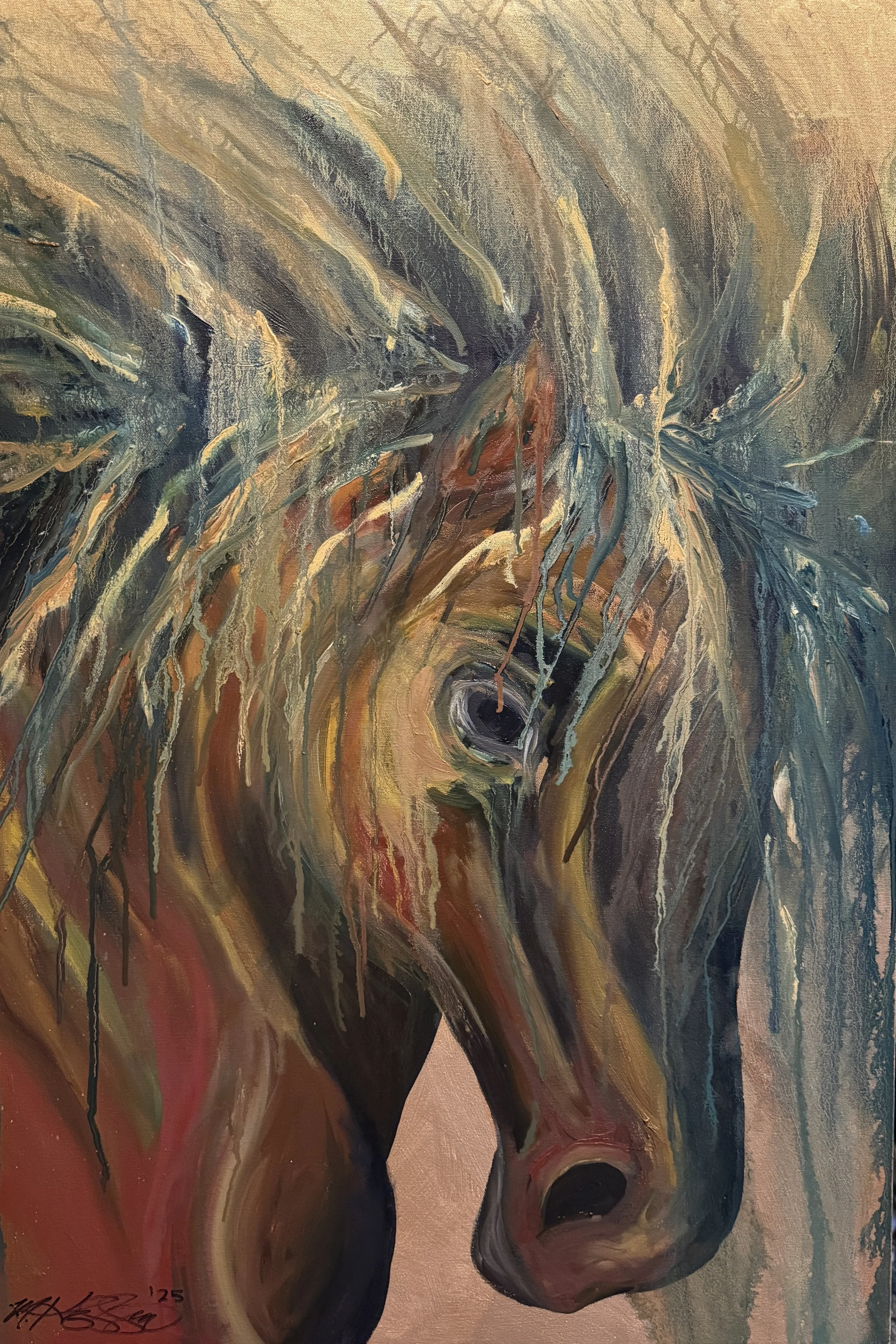 Trojan Horse part 2. Oil on Canvas. 24"x36". 2025. Privately Owned. 