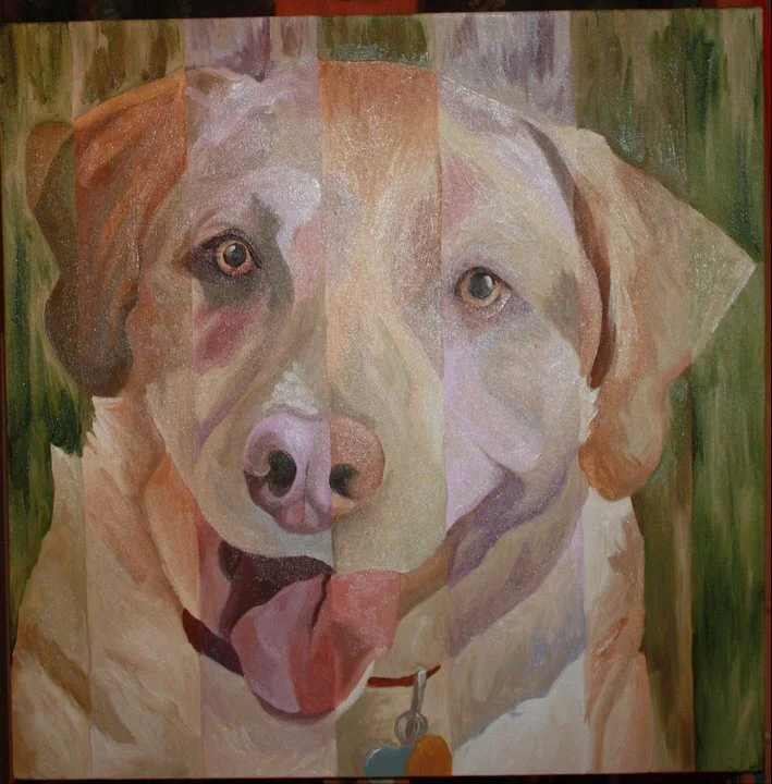 Mickey's OG Dog. Oil on Canvas. 18"square. Private Collection & Commission. 