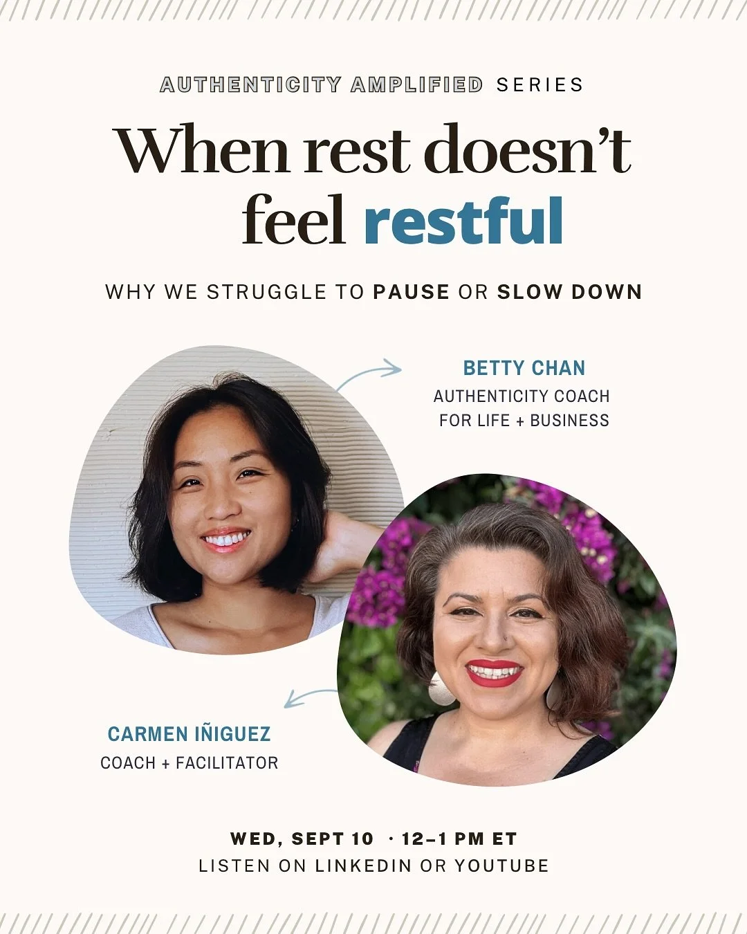 Ever notice how rest can feel&hellip; not that restful?

Most of us don&rsquo;t realize that rest isn&rsquo;t just about pausing&mdash;it&rsquo;s also about what surfaces when we do.

I&rsquo;m teaming up with @_colibricoaching for a reflective conve