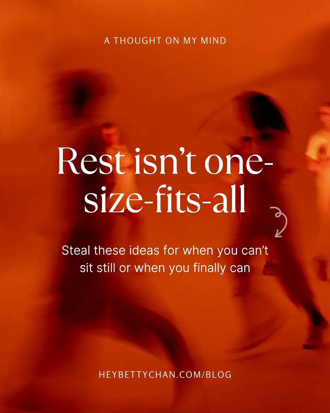 Trying to fit rest into your life?
I coach clients on many things (self-trust, career, love, family), and one theme that comes up again and again is REST.

🌀 Not getting enough of it
🌀 Believing there are only &ldquo;acceptable&rdquo; ways to rest
