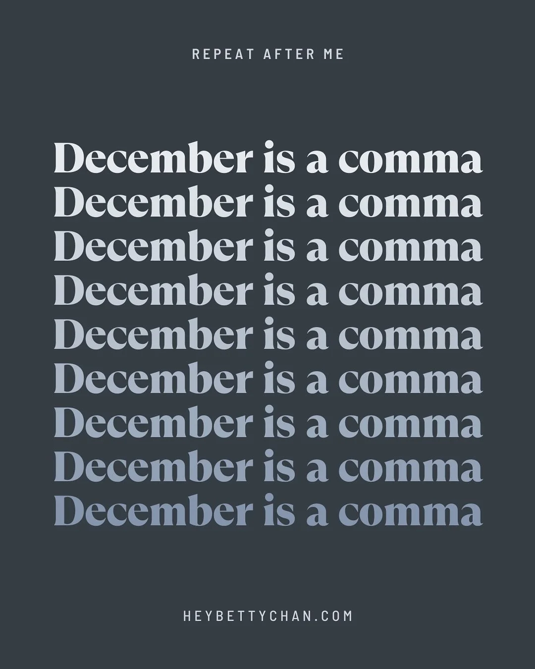 I found myself repeating this phrase more often lately. 

It&rsquo;s only September, and already the pressure is creeping in:

☁️ I need to finish what I started.
☁️ I should have more to show for this year.
☁️ I&rsquo;ll rest after I hit that milest