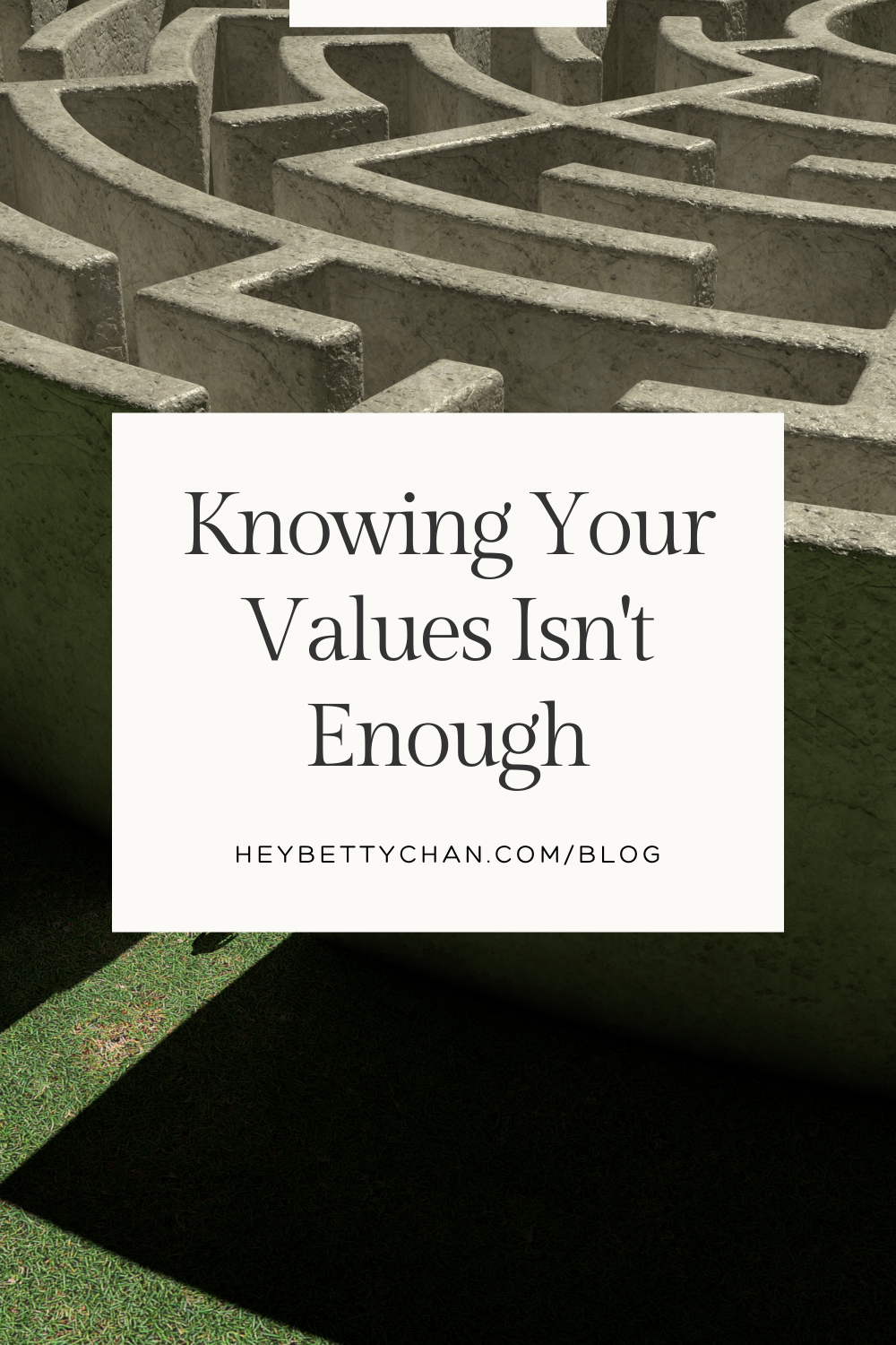 Knowing Your Values Isn't Enough