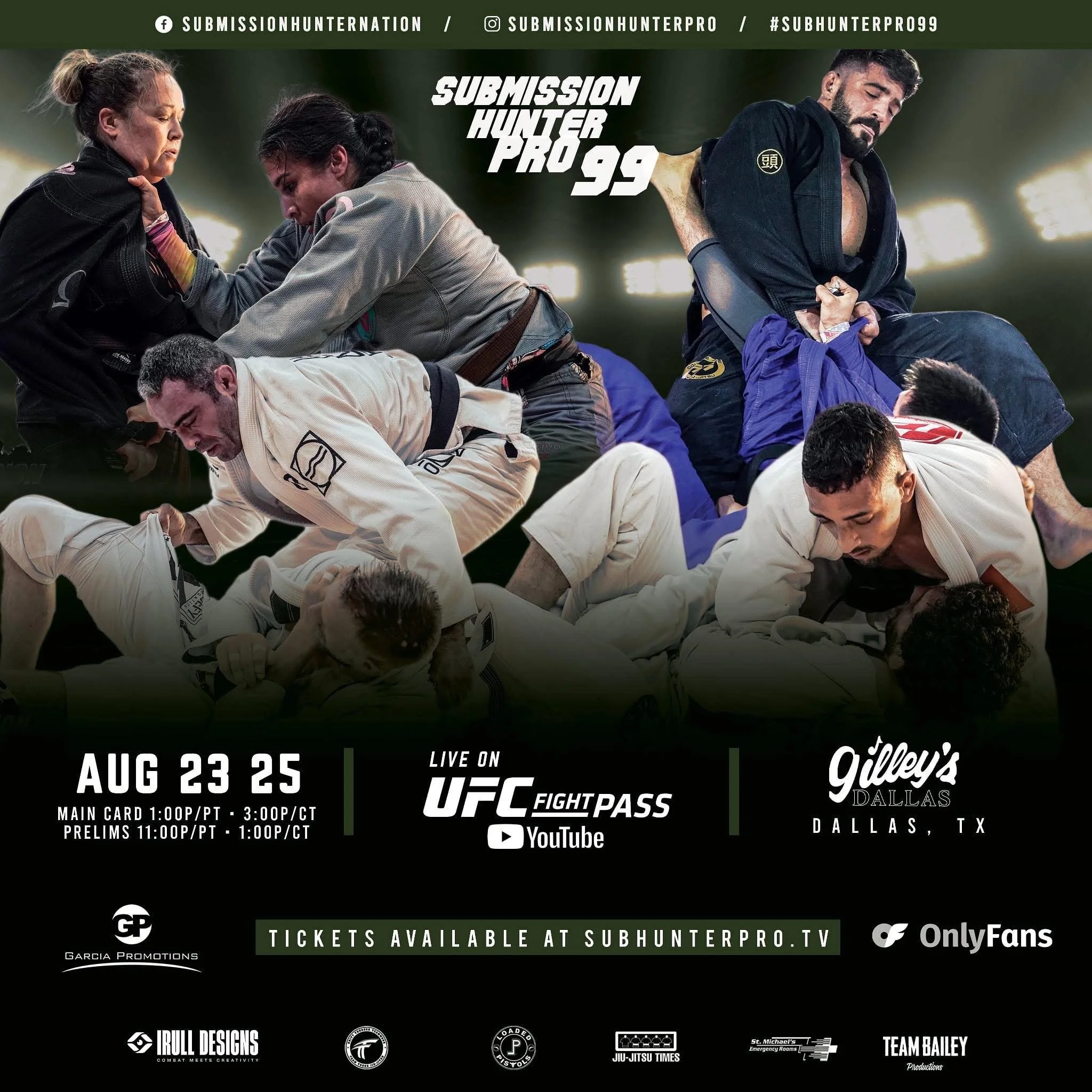 Submission Hunter Pro 99 Brings Elite Jiu-Jitsu Showdowns to Dallas on August 23rd