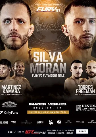 Expect Fireworks: Silva and Moran Set for Explosive Title Clash at Fury FC 107