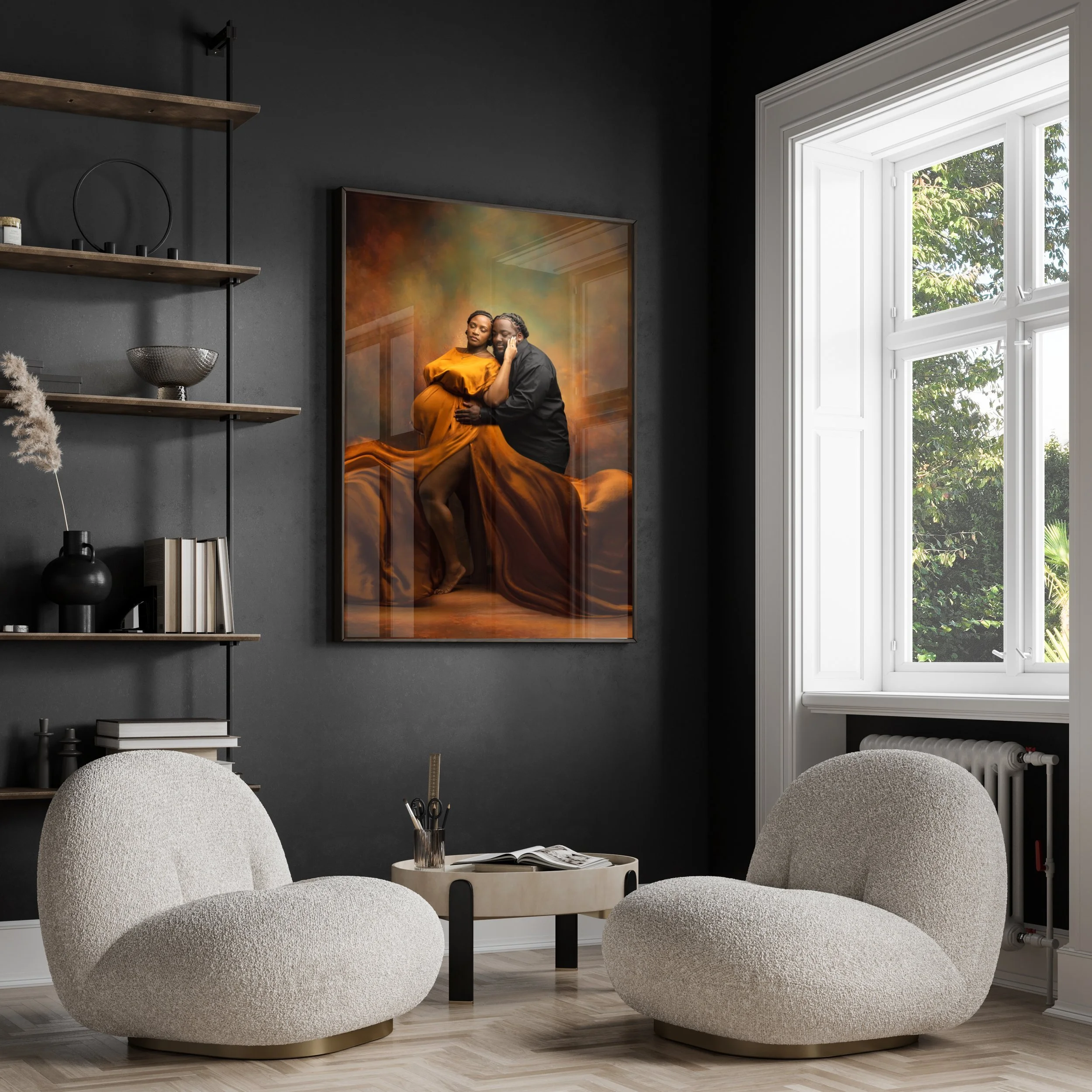 moody office decor ideas using nashville maternity photoshoot framed photo