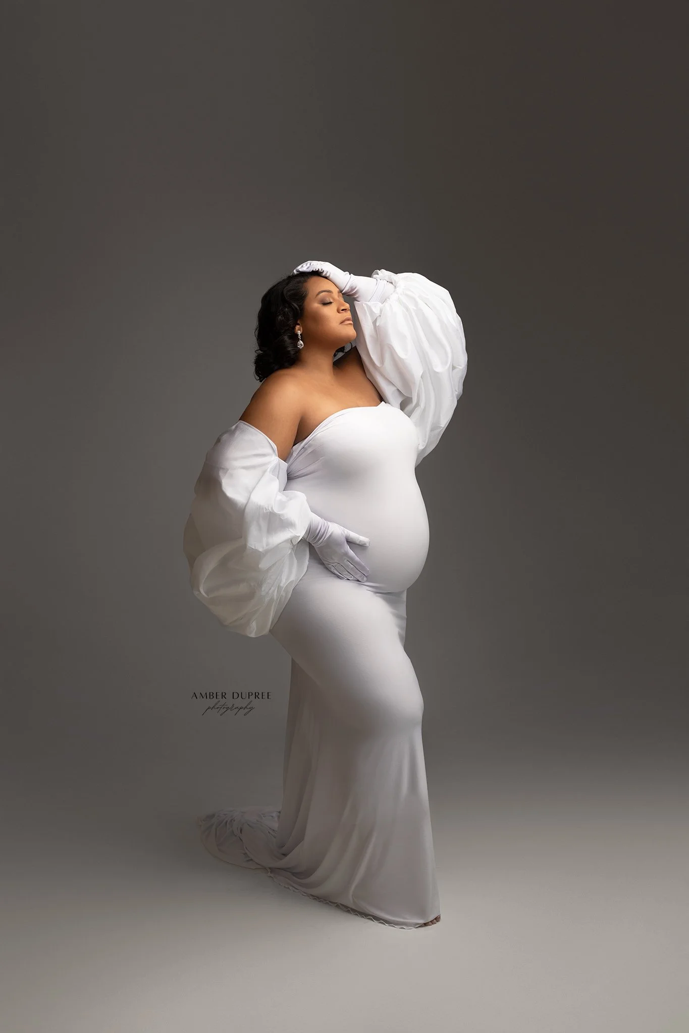 all white nashville maternity photography studio