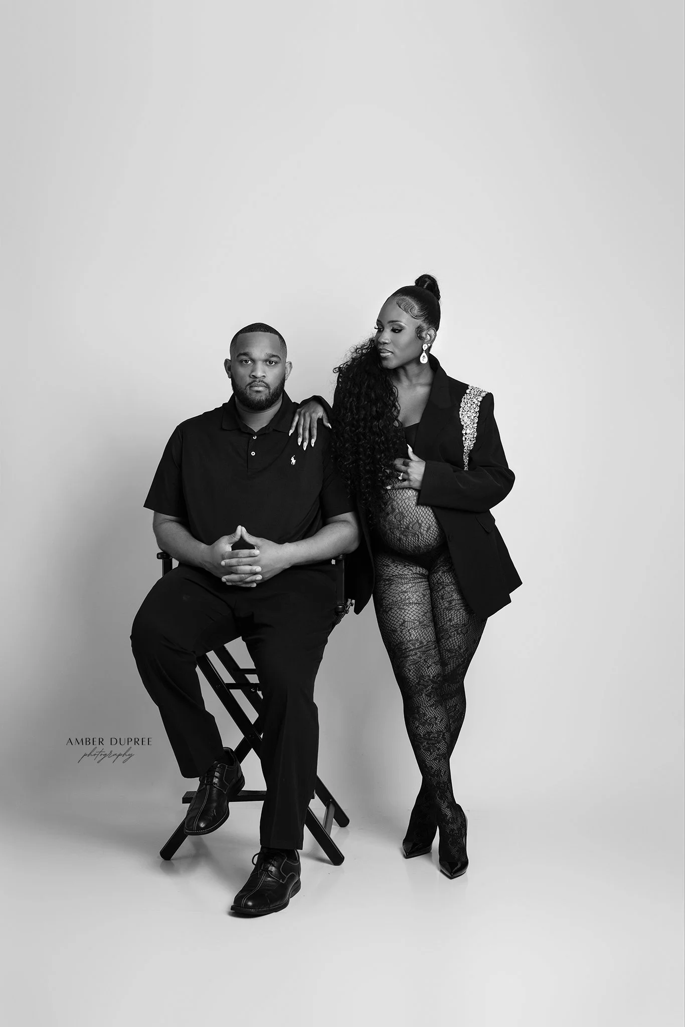 black and white maternity photo Nashville