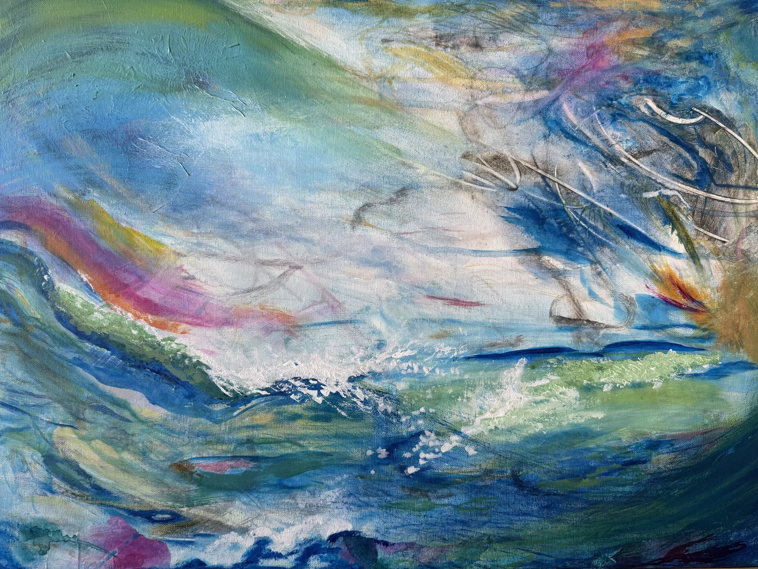 Jan Karvec's artwork Storm's Coming at the Women Contemporary Artists Member Show at Art and Frame.