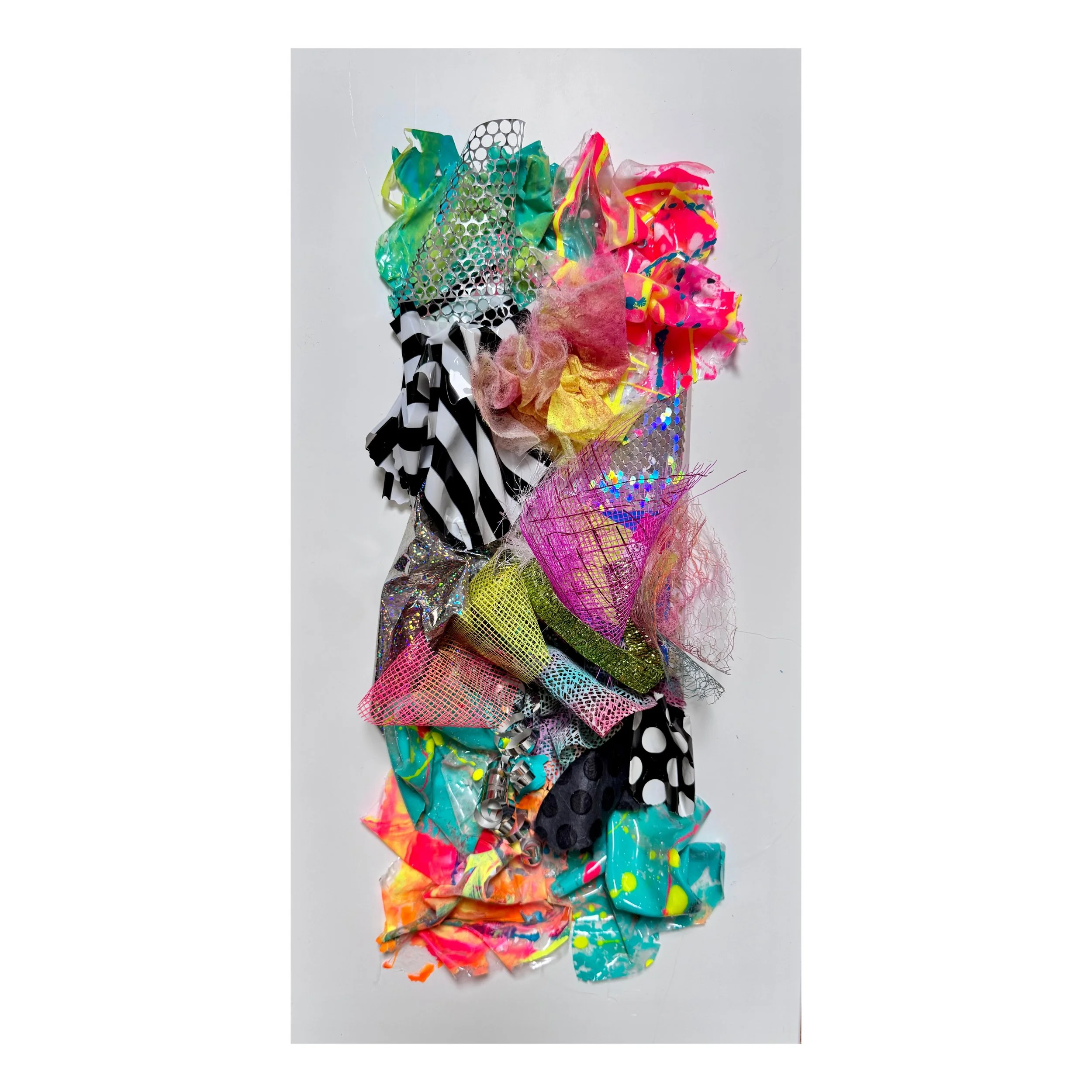 Ellen Kantro's artwork Party Time!, mixed media on panel. At Art Center Sarasota in the Member's Show. 