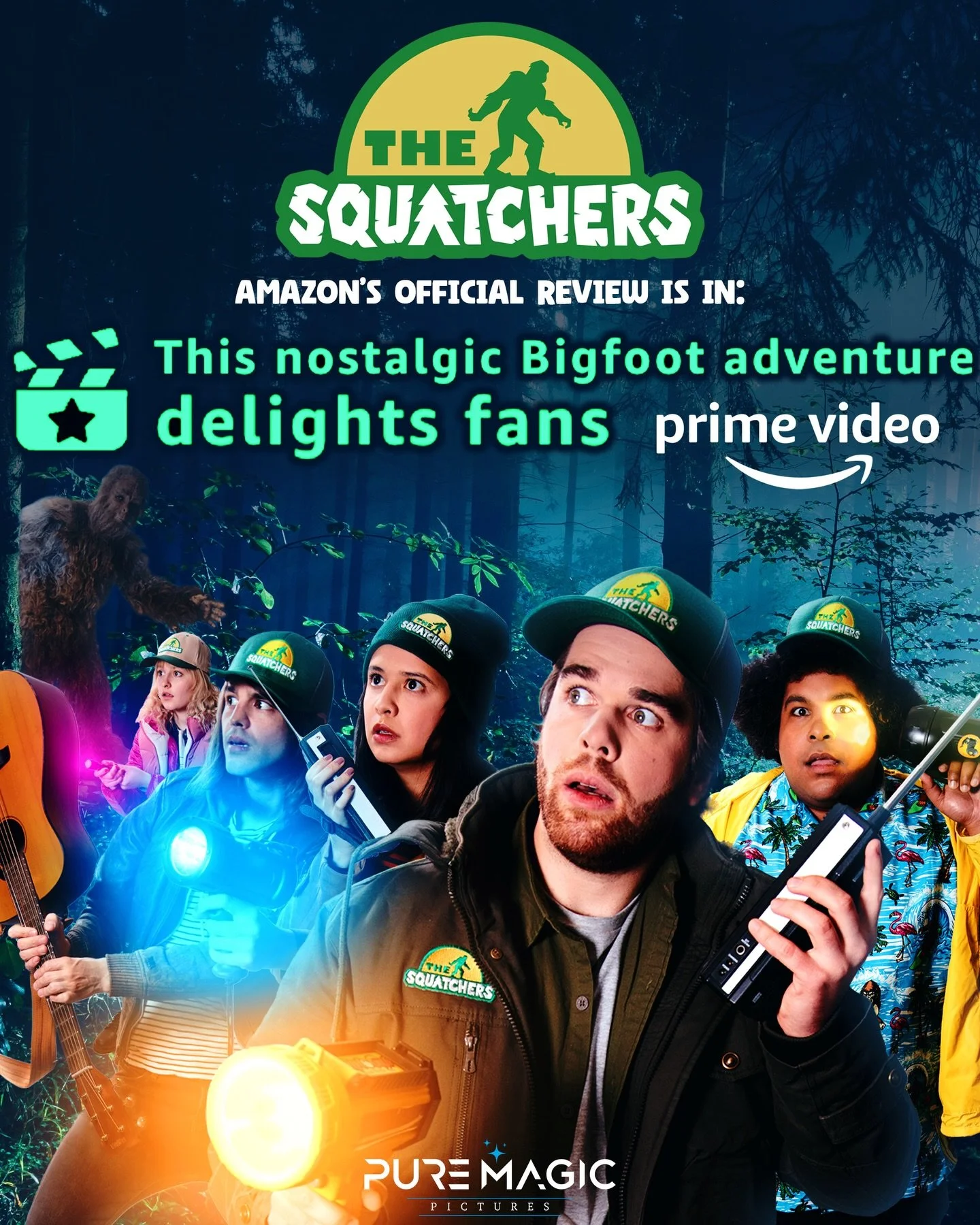 Amazon&rsquo;s official review is in! They called The Squatchers &ldquo;This nostalgic Bigfoot adventure delights fans&rdquo;. 🏕️ people all over the world are Squatchin&rsquo; and that&rsquo;s pretty awesome!! Catch The Squatchers this weekend on P