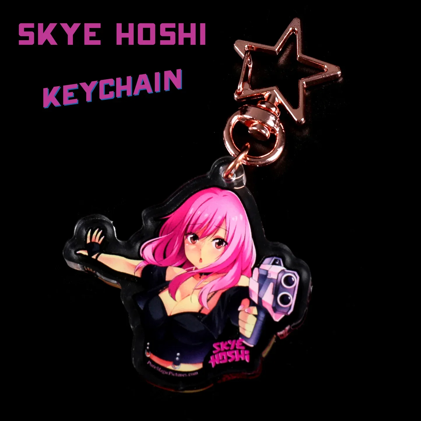 Skye Hoshi Zapping Keychain! This little acrylic keychain is the perfect companion for your keys, bag or anything else you want zapped!
