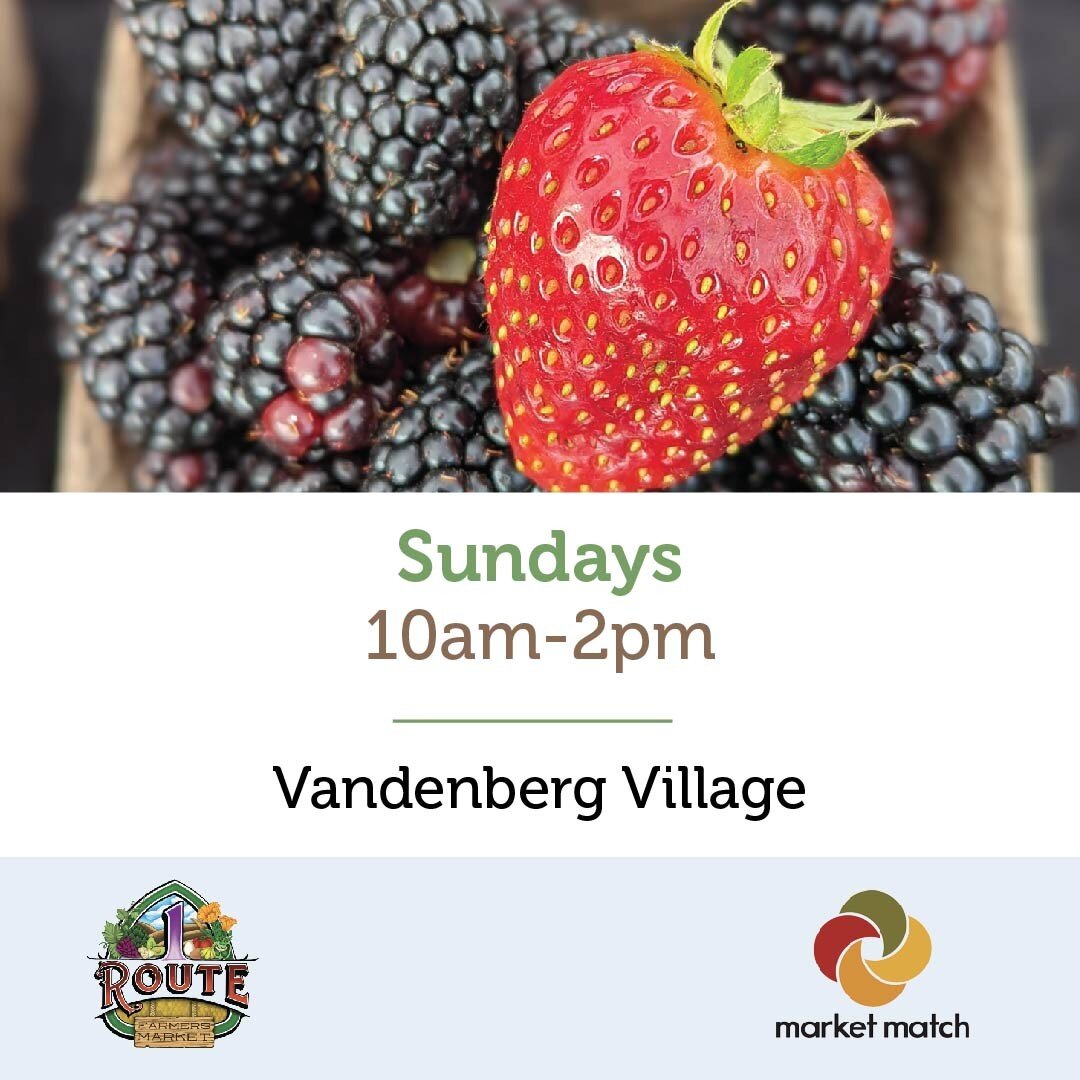 Are you a CalFresh recipient? Did you know you can stretch those dollars on fresh and healthy options at our market? For $10 worth of CalFresh dollars, you can get #20 worth of fruits at vegetables in Vandenberg Village on Sundays from 10 am - 2 pm.