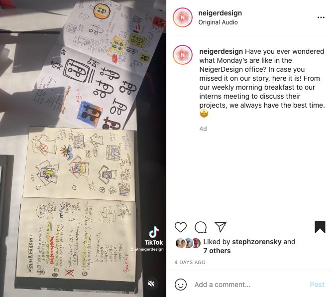 monday in the office Instagram reel