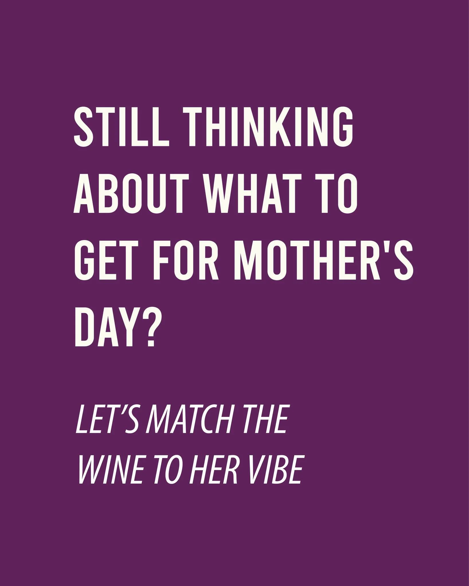 Still thinking about what to get for Mother's Day?
Let&rsquo;s match the wine to her vibe:

The adventurous one &rarr; skin-contact Naranjo Albari&ntilde;o from Lagar de Costa : 
bright, textured, a little unexpected.

The classic one &rarr; Macon Tr