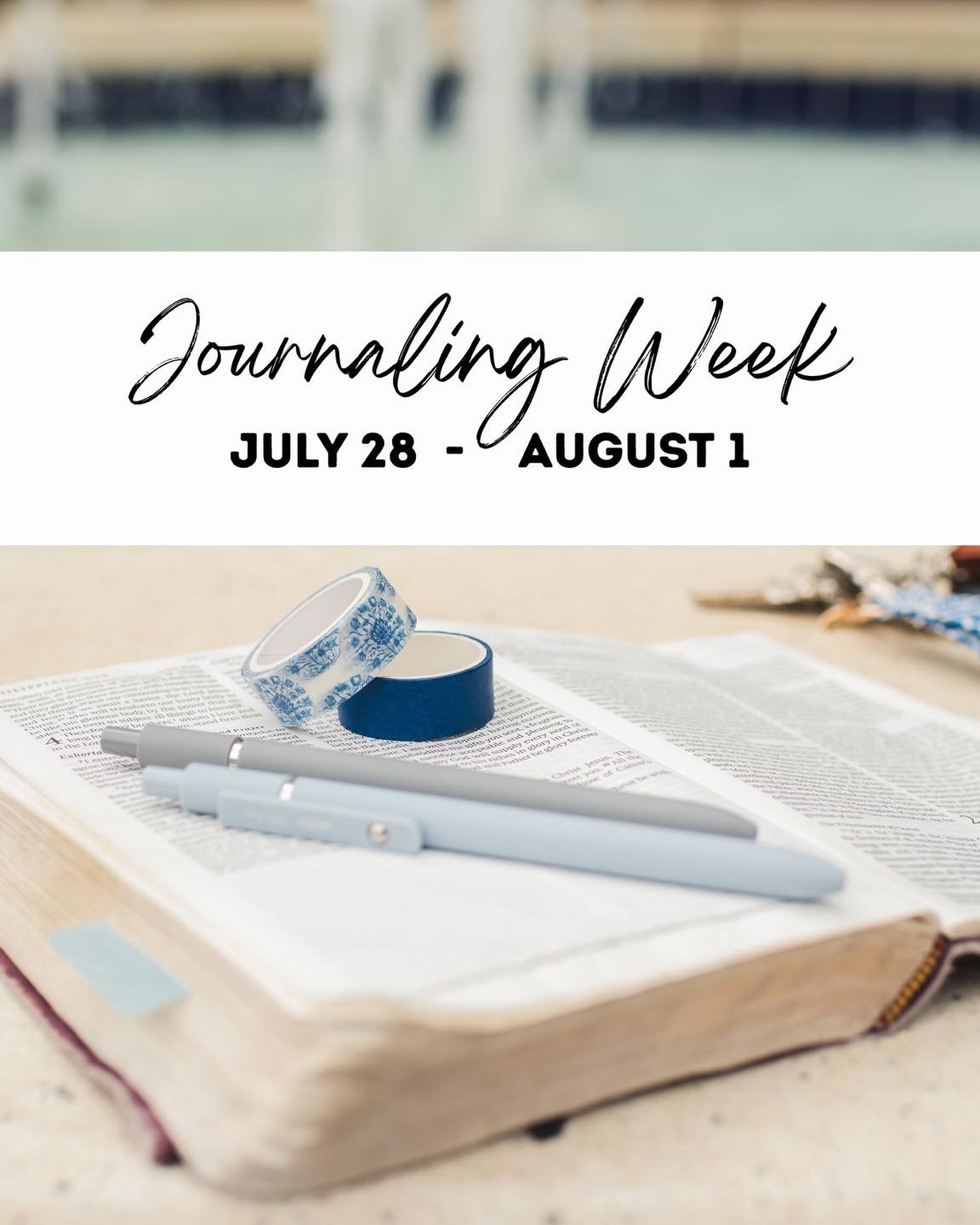 We are so excited to introduce Journaling Week, coming July 28 - August 1, as we see what it looks like to journal through God’s Word and how that works in our daily lives!
The journal: we will be sharing a free sample download from one of our