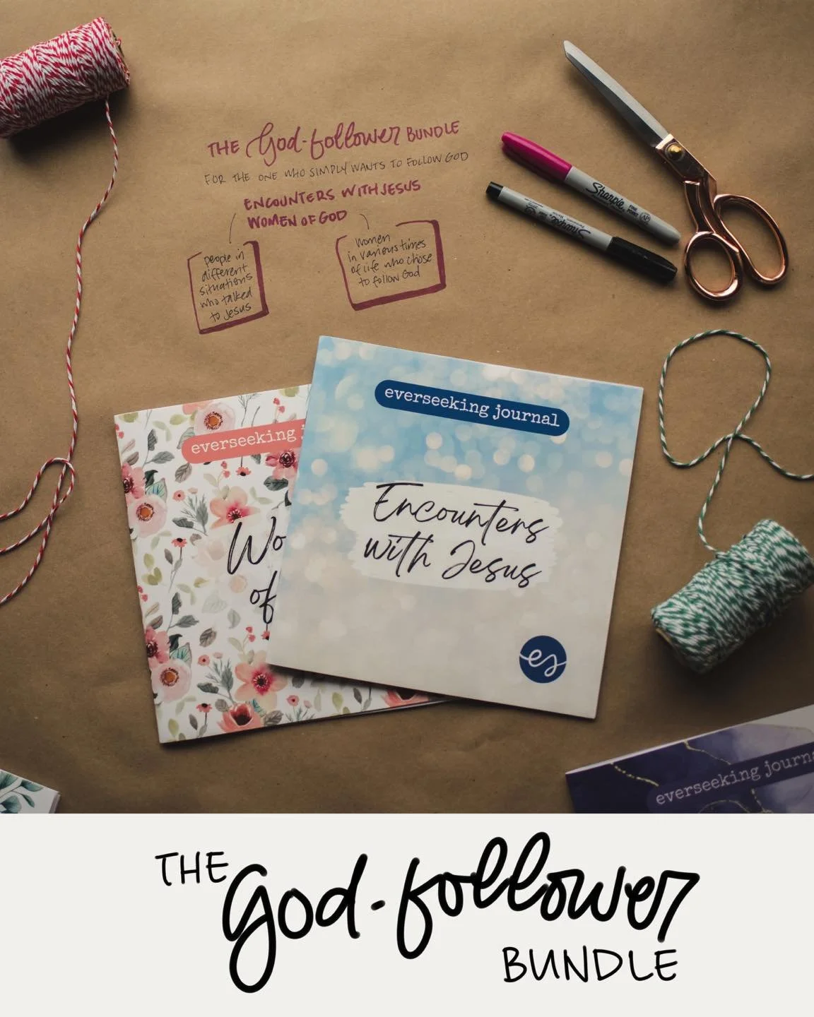 For the one who simply wants to follow God: The God-follower Bundle

The two everseeking journals in this bundle:

📘 &ldquo;Encounters with Jesus&rdquo; - people in different situations who talked with Jesus throughout the gospels

📕 &ldquo;Women o