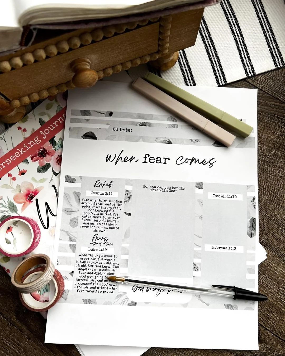 It&rsquo;s the last journaling day of Journaling Week! Come join as we see what it&rsquo;s like to study through an optional page of an everseeking journal - and in 10-15 minutes (with washi tape)! See you there, live or on the replay 😊
Learn more a